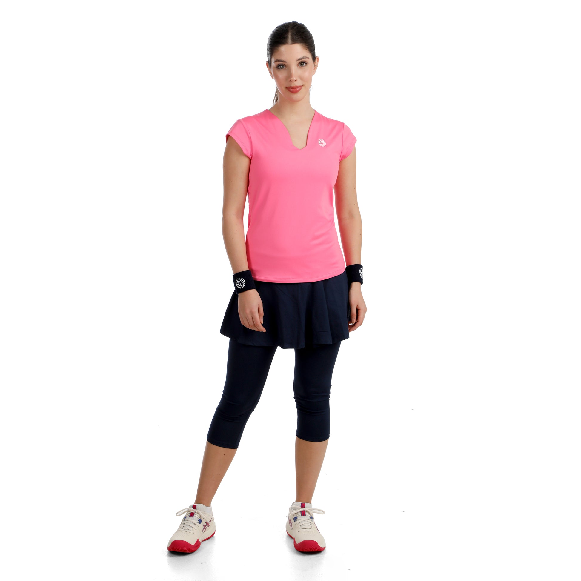 BIDI BADU Crew 2.0 V-Neck T-Shirt Women-pink