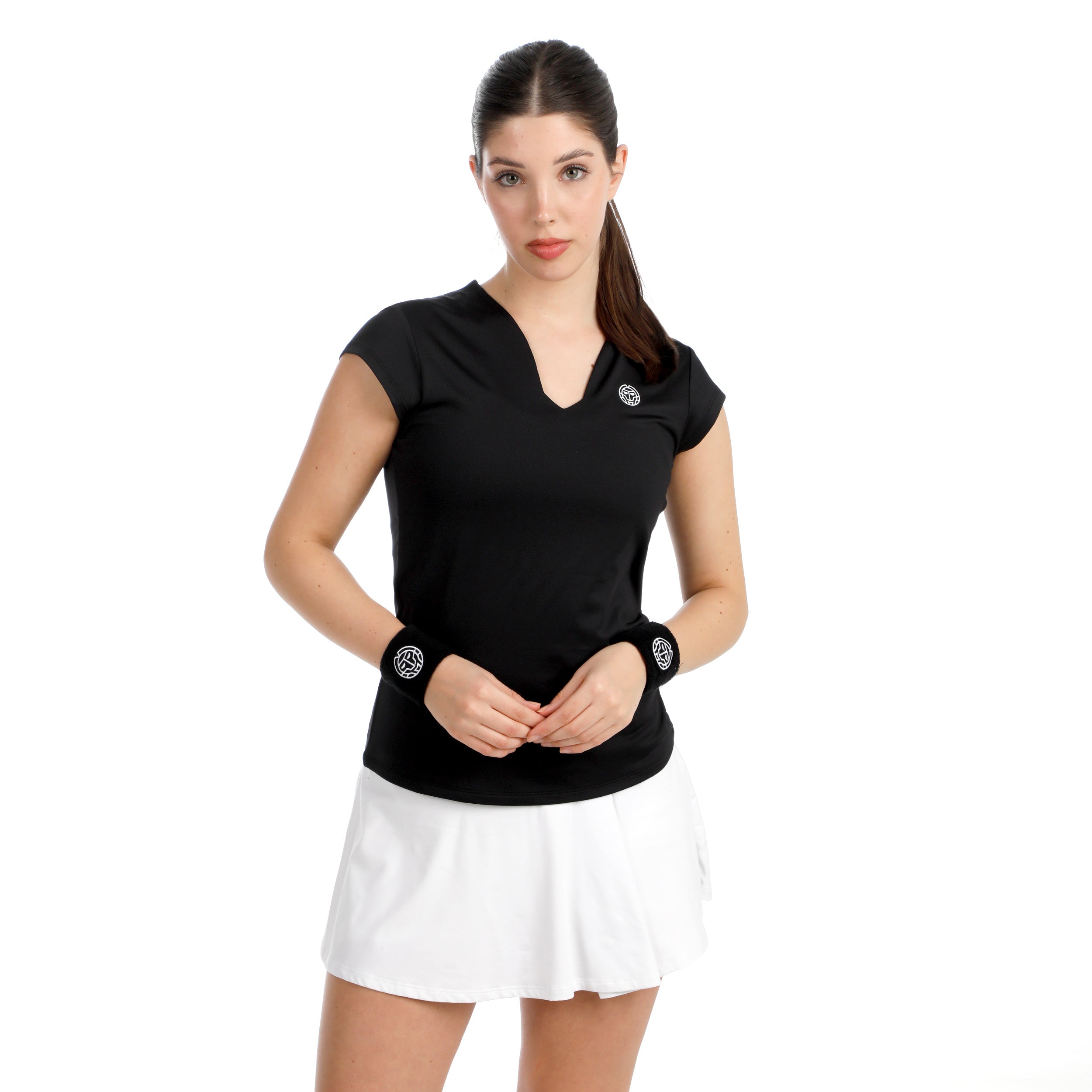 BIDI BADU Crew 2.0 V-Neck T-Shirt Women-black