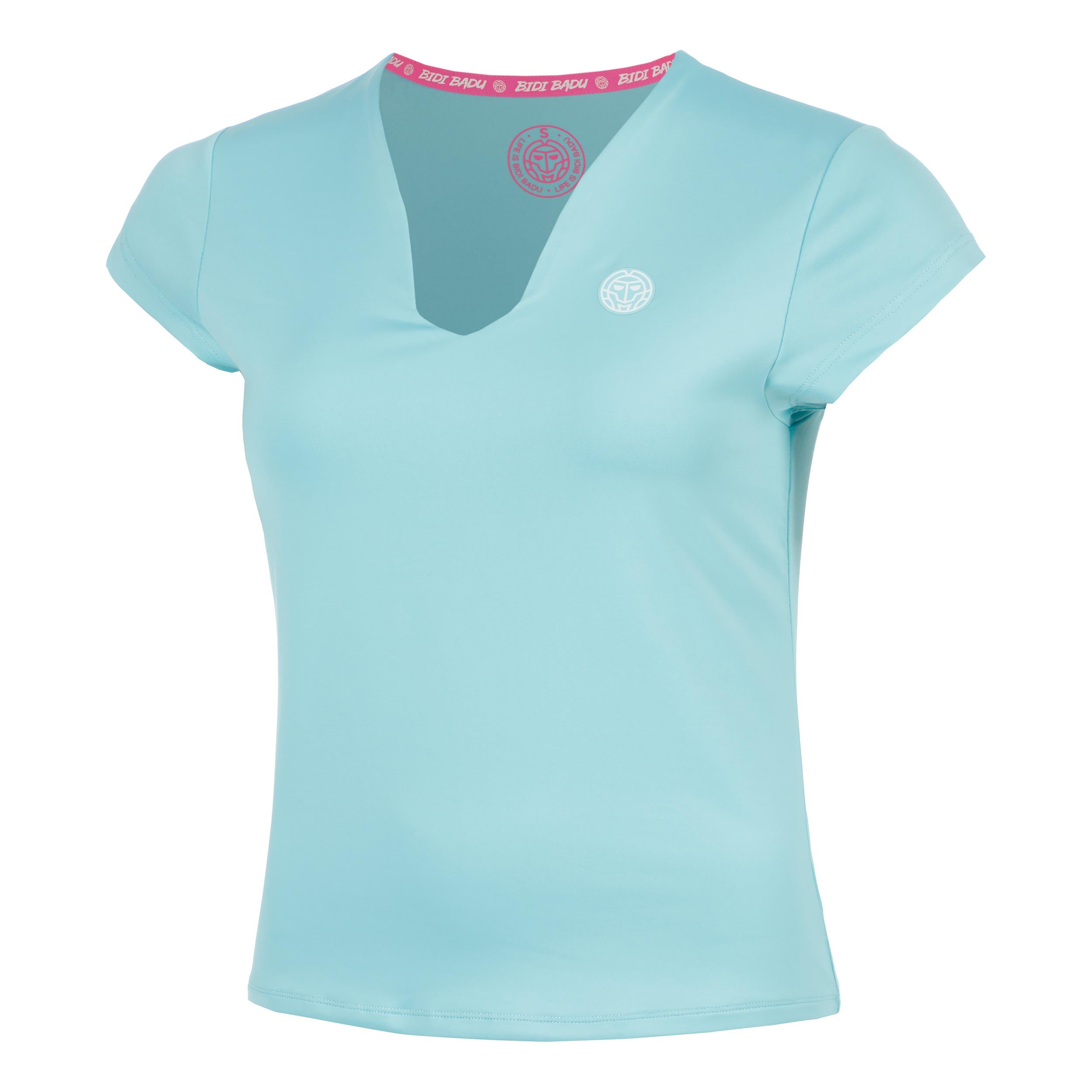 BIDI BADU Crew 2.0 V-Neck T-Shirt Women-turquoise