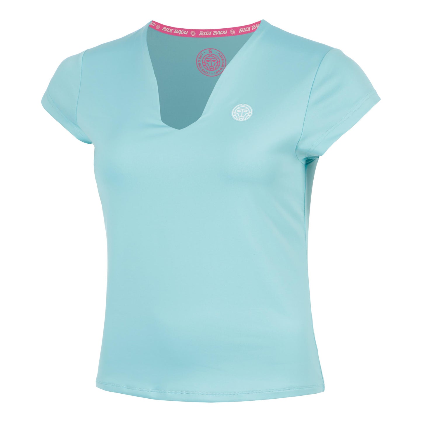 BIDI BADU Crew 2.0 V-Neck T-Shirt Women-turquoise