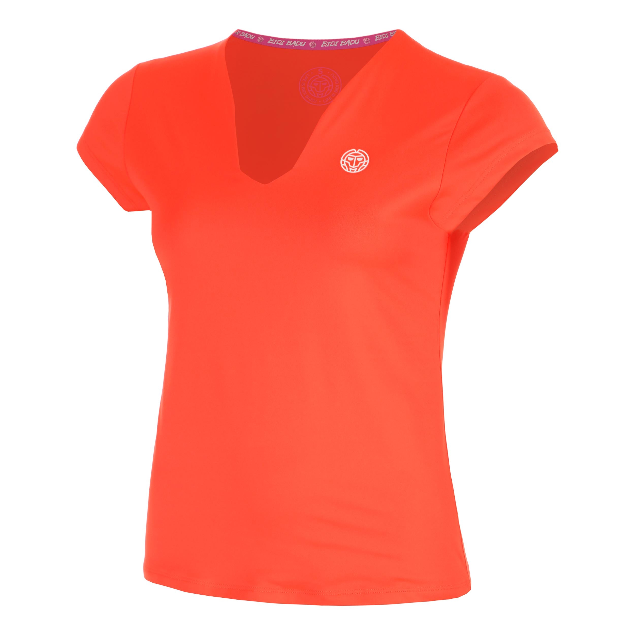 BIDI BADU Hey Laguna V-Neck T-Shirt Women-coral