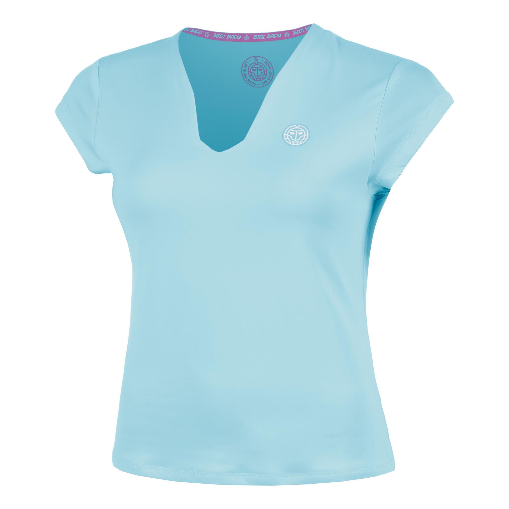 BIDI BADU Out of Control V-Neck T-Shirt Women-light blue
