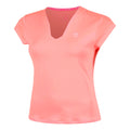 Out of Control V-Neck T-Shirt Women-pink, white