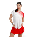 Crew Fade 2.0 T-Shirt Damen-rot, weiß