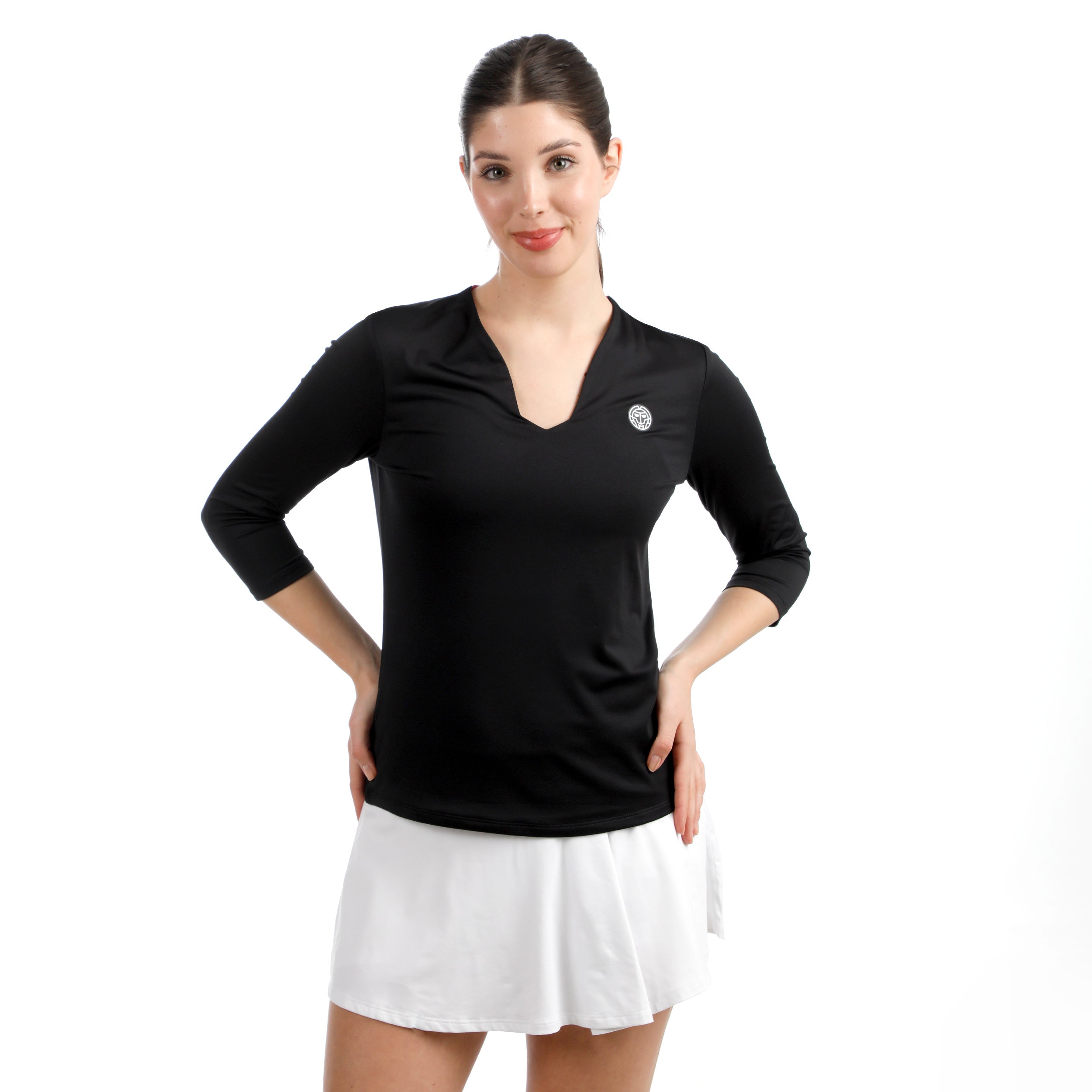 BIDI BADU Crew 2.0 V-Neck Long sleeve Women-black