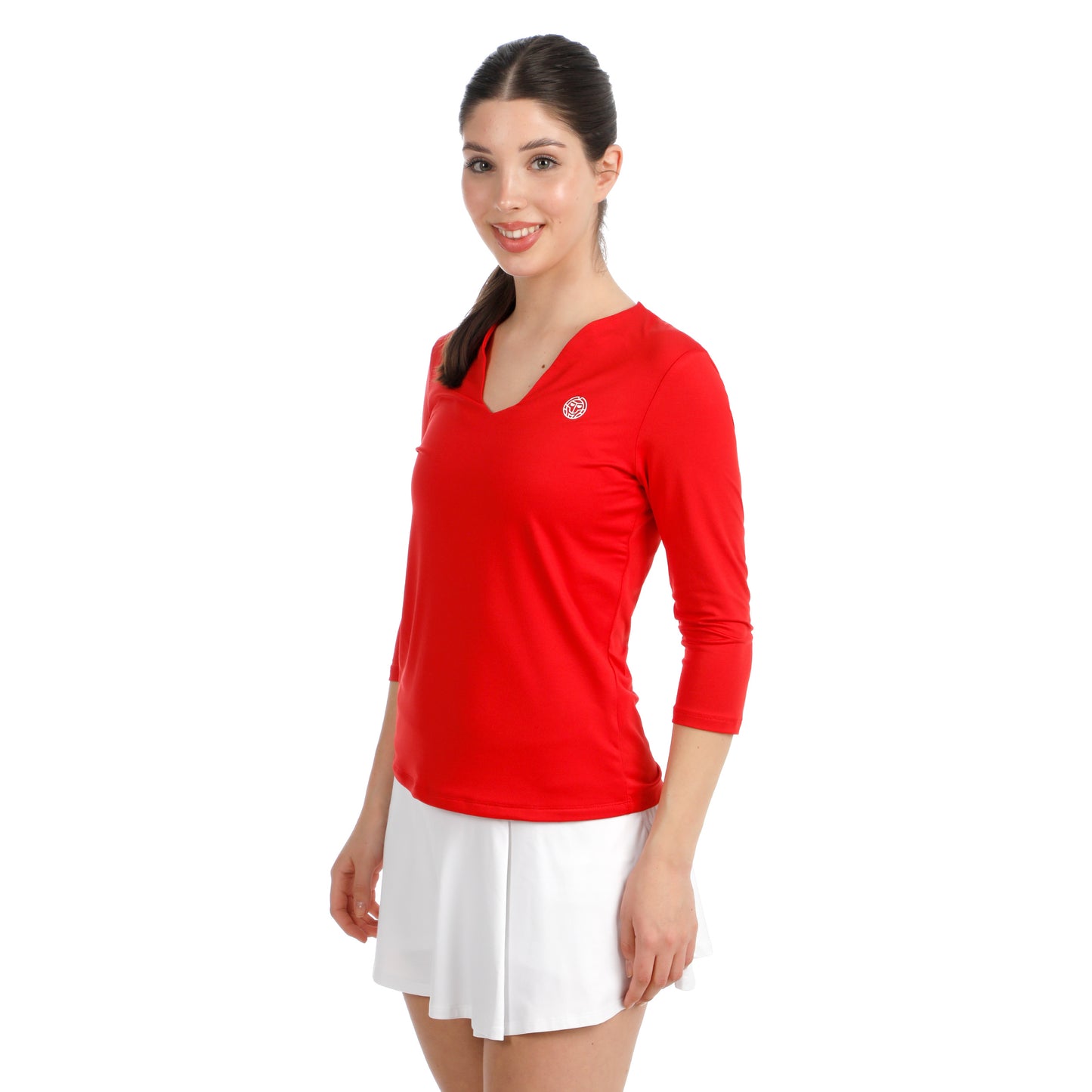 BIDI BADU Crew 2.0 V-Neck Long sleeve Women-red