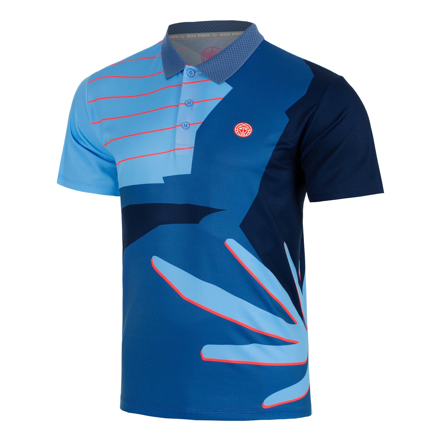 BIDI BADU Hey Laguna Polo Men-blue, coral