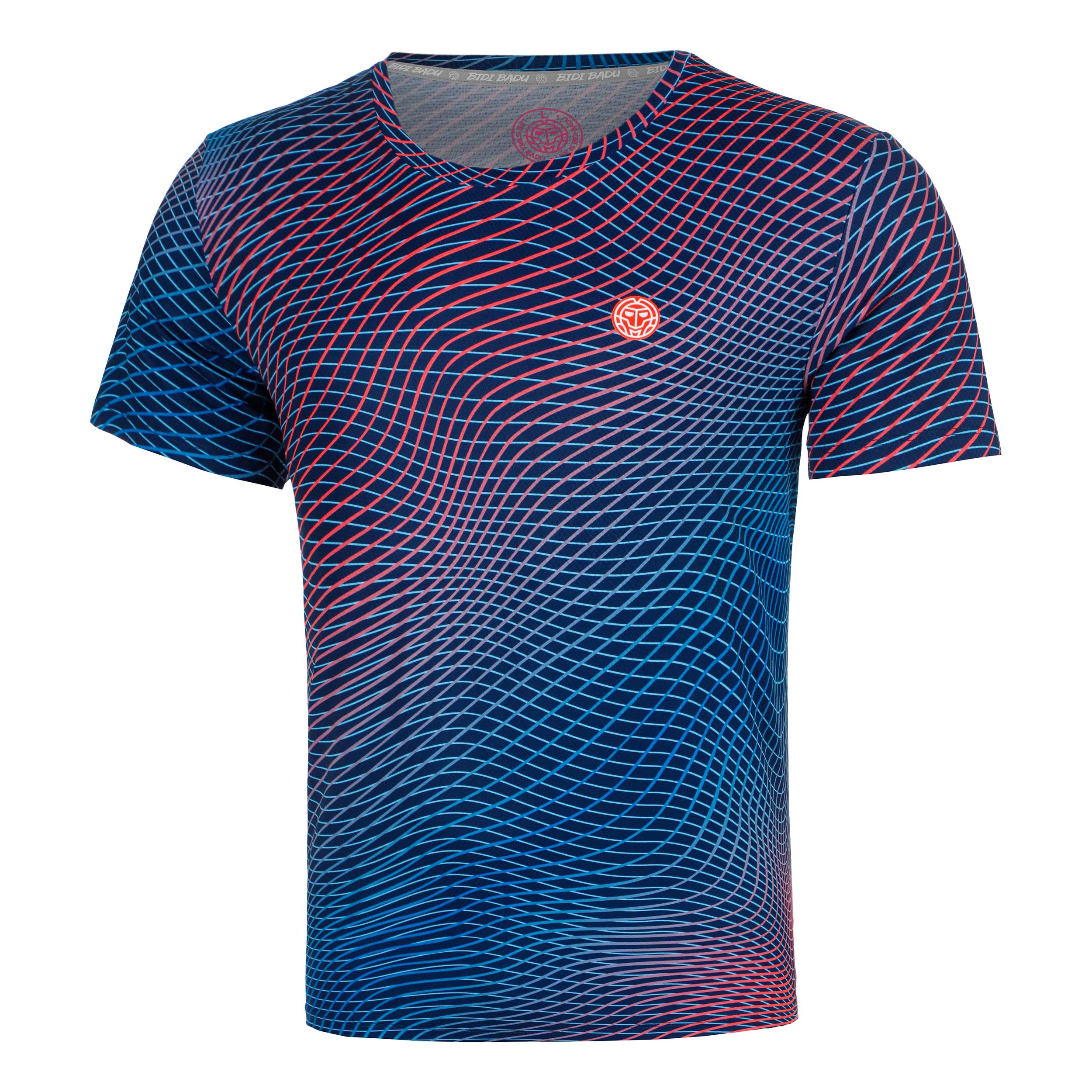 BIDI BADU Out of Control T-Shirt Men-dark blue, coral