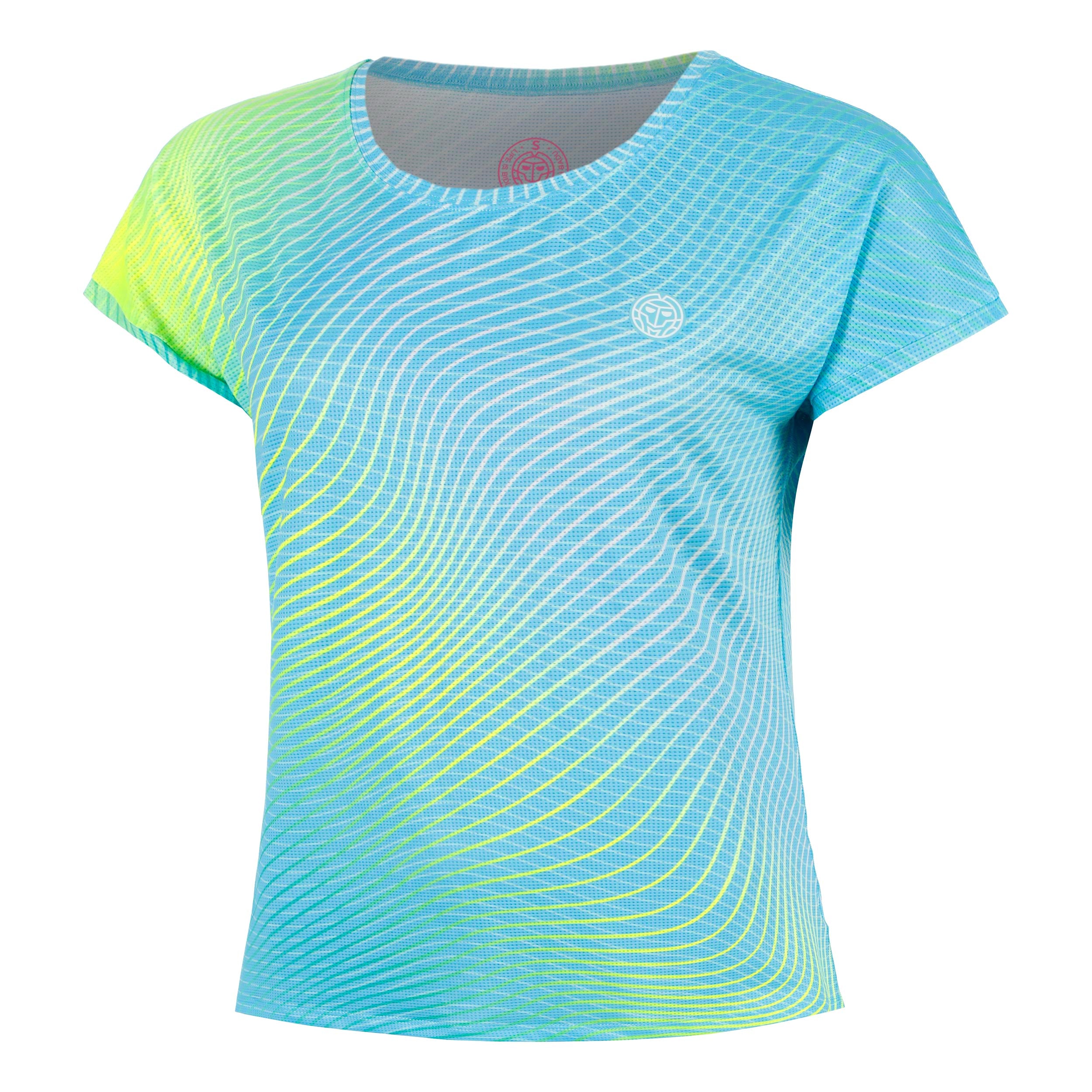 BIDI BADU Out of Control Capsleeve T-Shirt Women-light blue, neon yellow