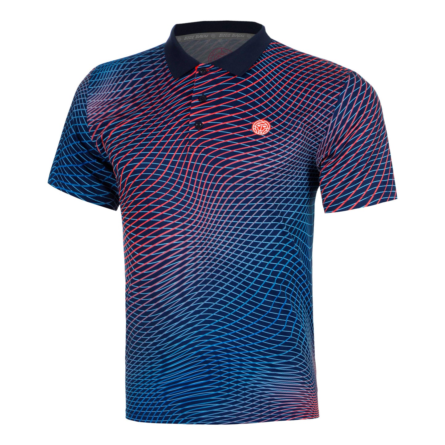 BIDI BADU Out of Control Polo Men-dark blue, coral