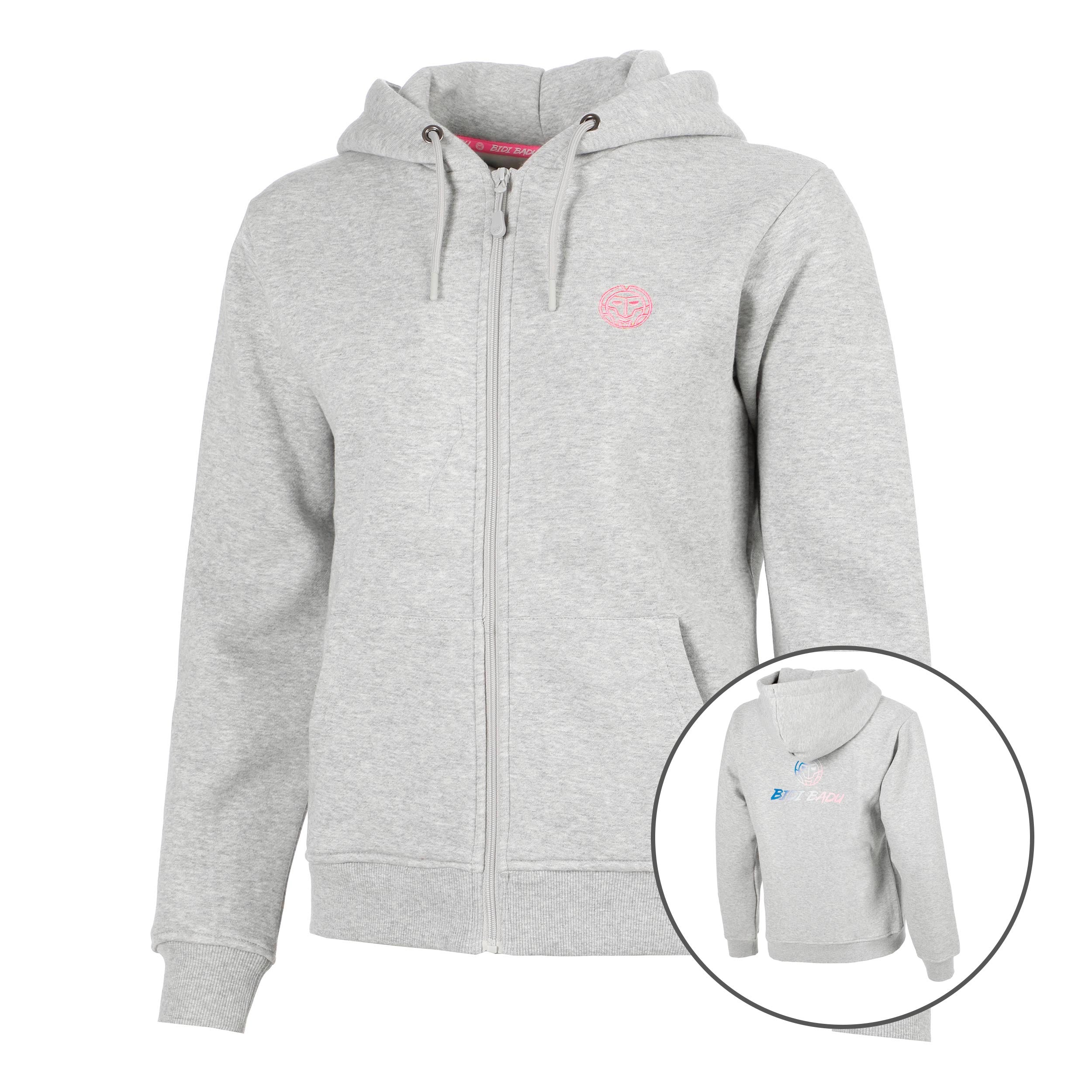 BIDI BADU Hey Laguna Logo Zip Hoody Women-lightgrey