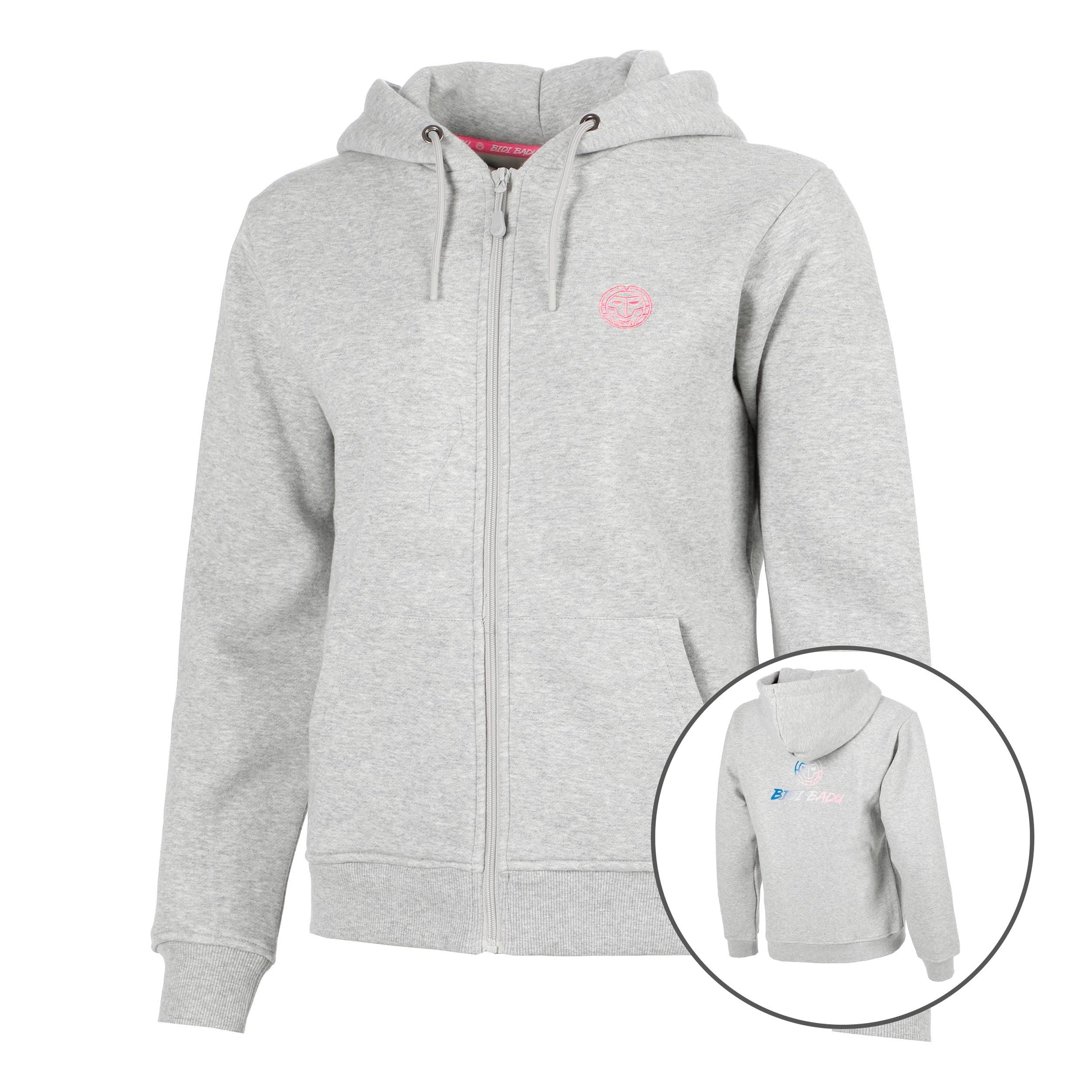 BIDI BADU Hey Laguna Logo Zip Hoody Damen-hellgrau