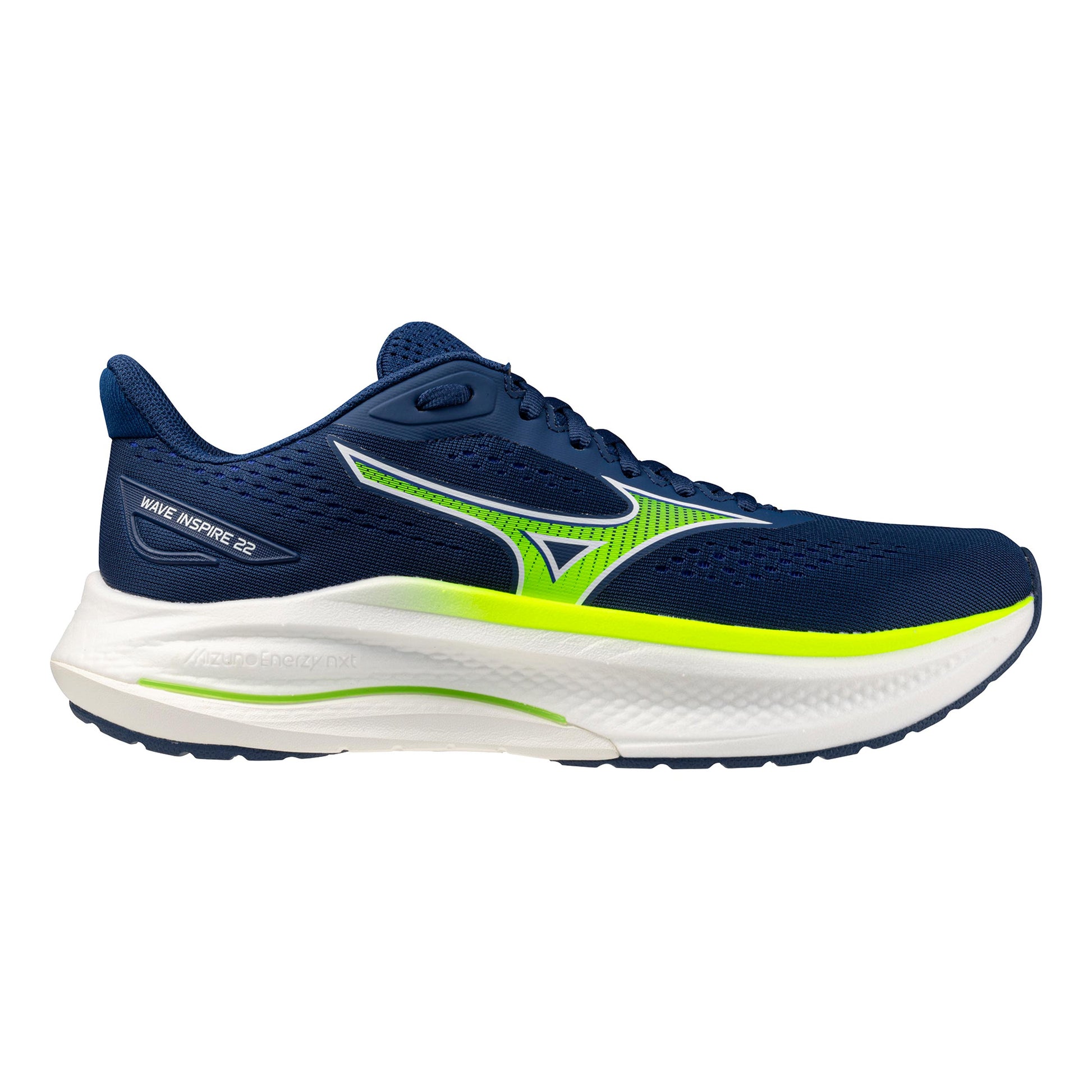 Mizuno Wave Inspire 22                     Stabilitätsschuh Herren-blau, gelb