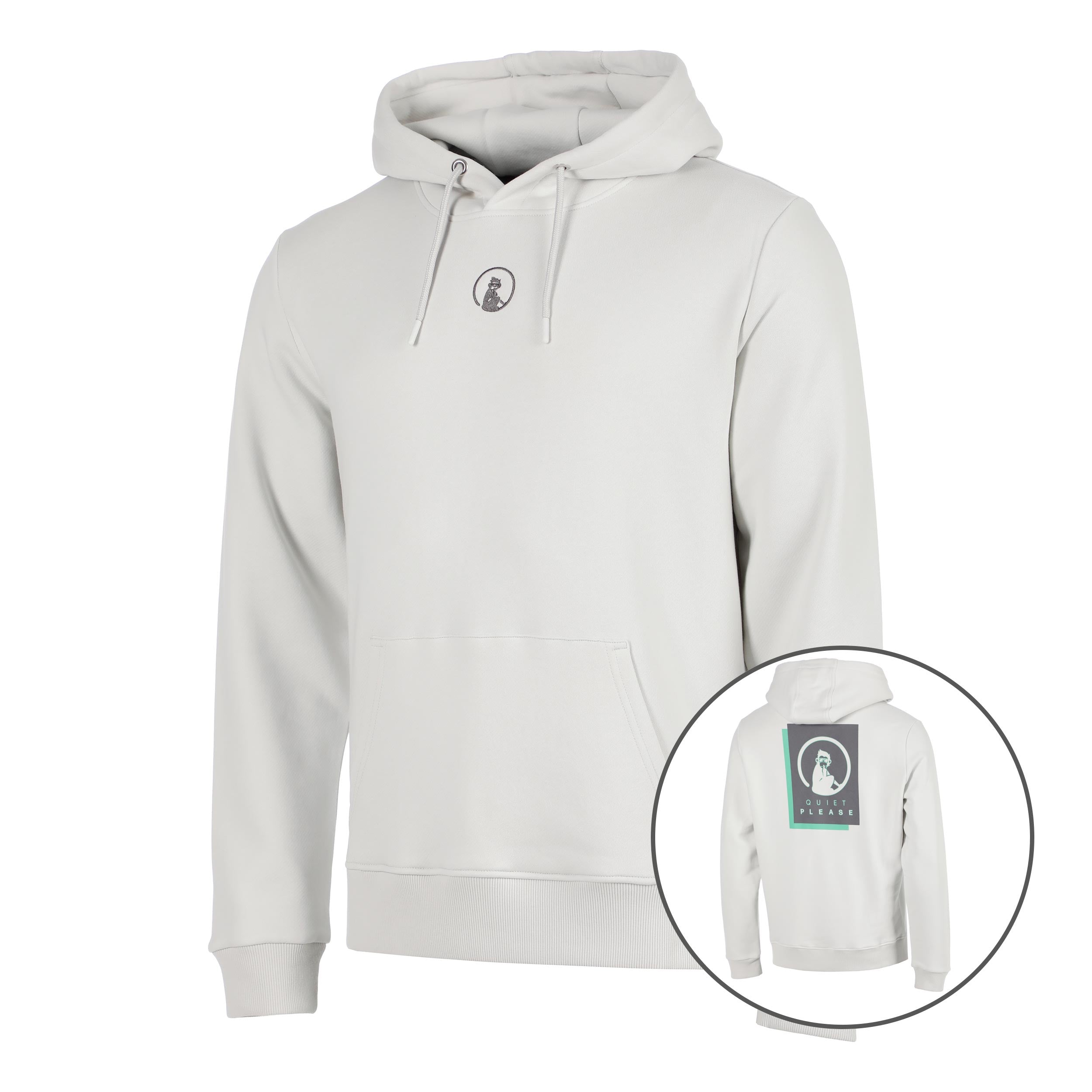 Quiet Please Joy Layer Hoody Herren-hellgrau, dunkelgrau