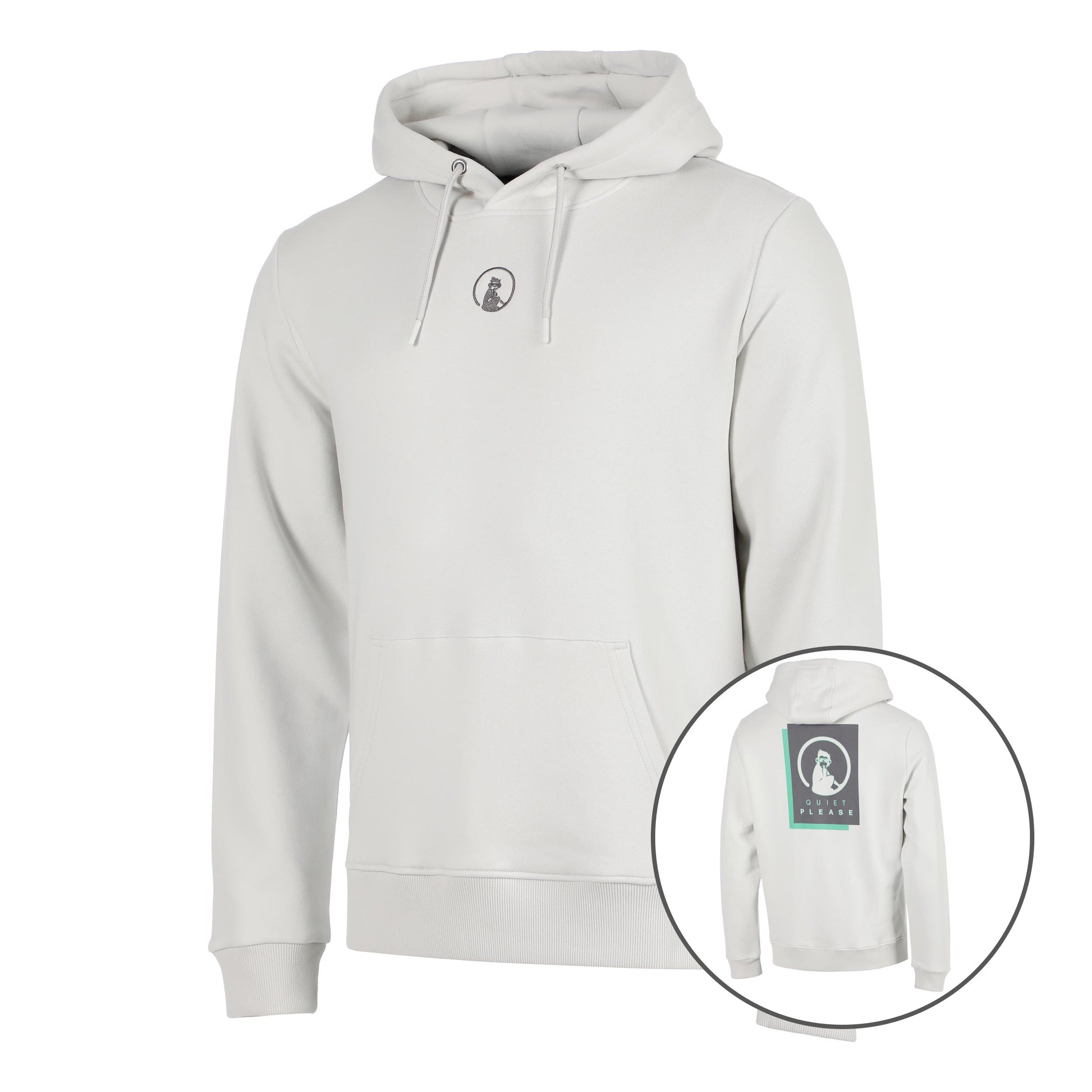 Quiet Please Joy Layer Hoody Herren-hellgrau, dunkelgrau