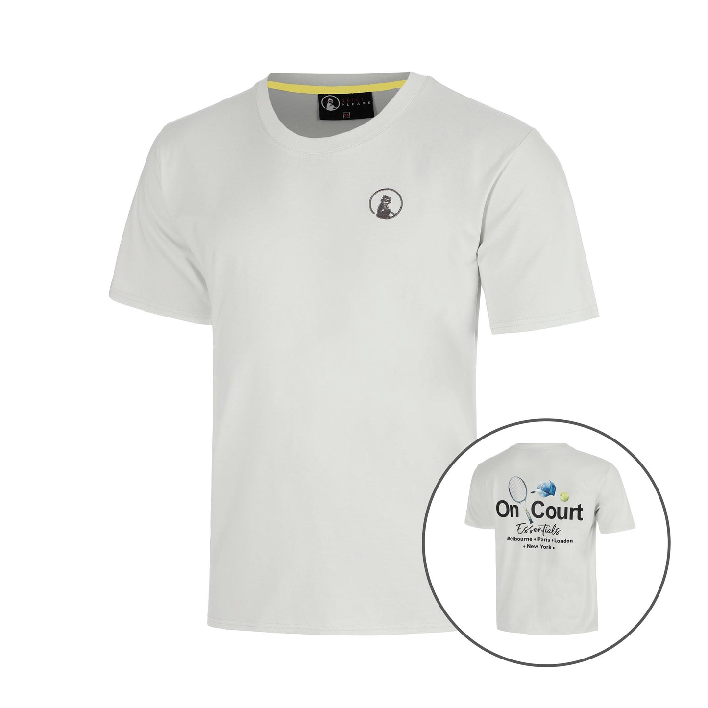 Quiet Please Crush On Court Essentials T-Shirt Boys-lightgrey, black