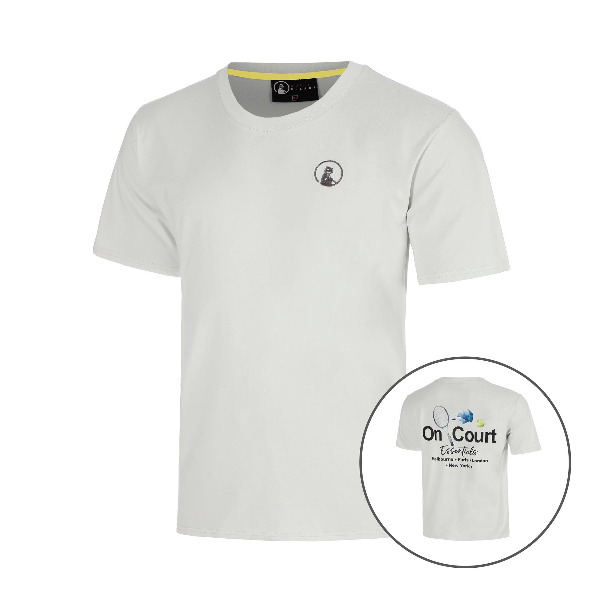 Quiet Please Crush On Court Essentials T-Shirt Boys-lightgrey, black