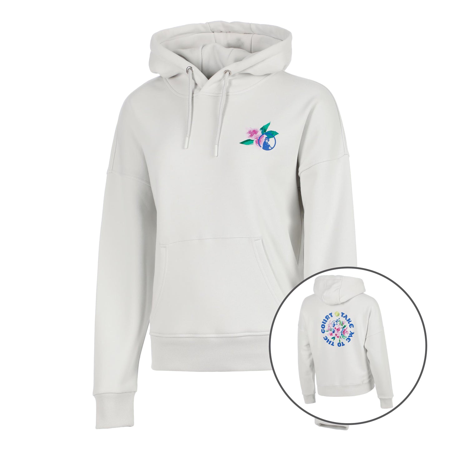 Quiet Please Crush TMTTC Hoody Damen-hellgrau, blau