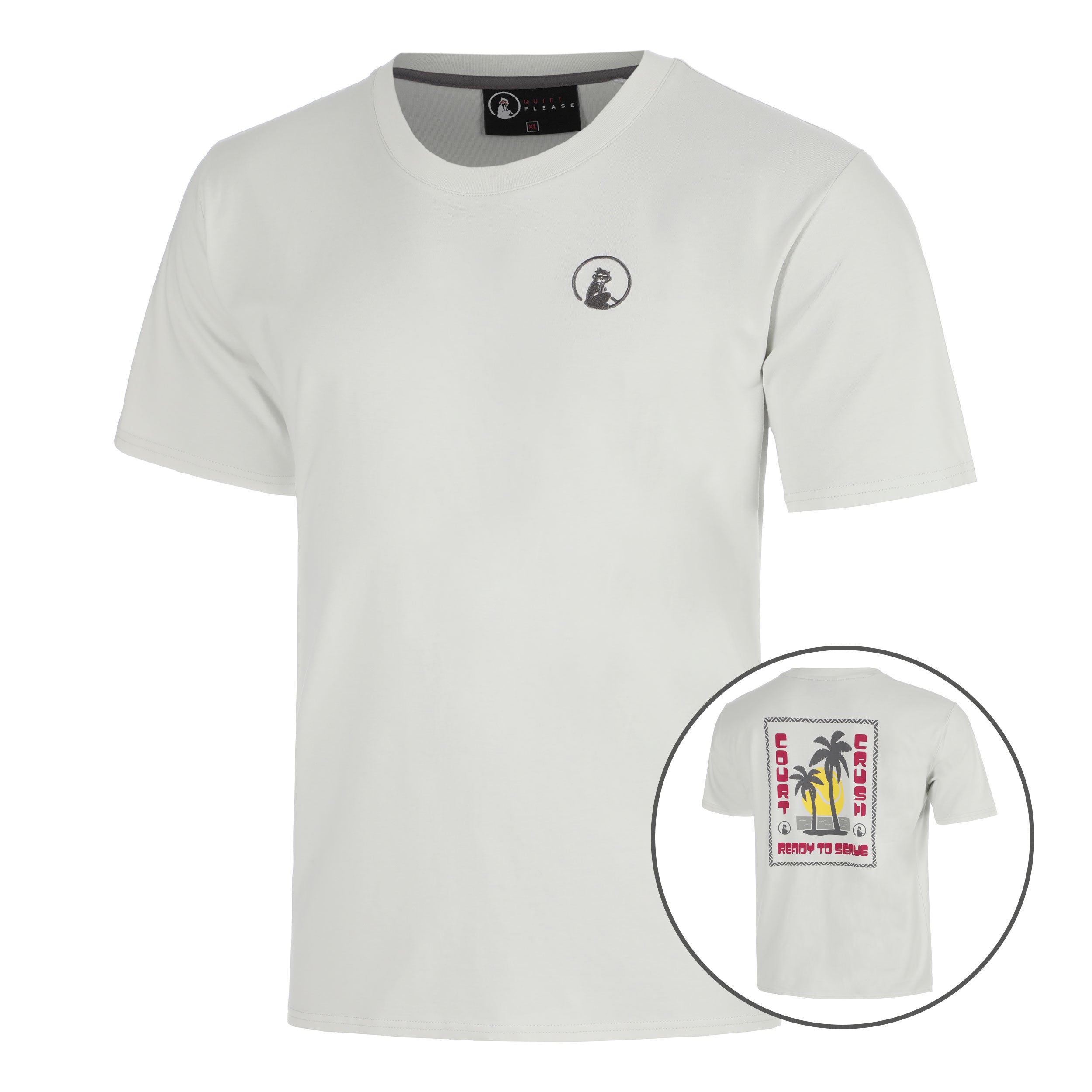 Quiet Please Sunset T-Shirt Men-lightgrey, dark grey