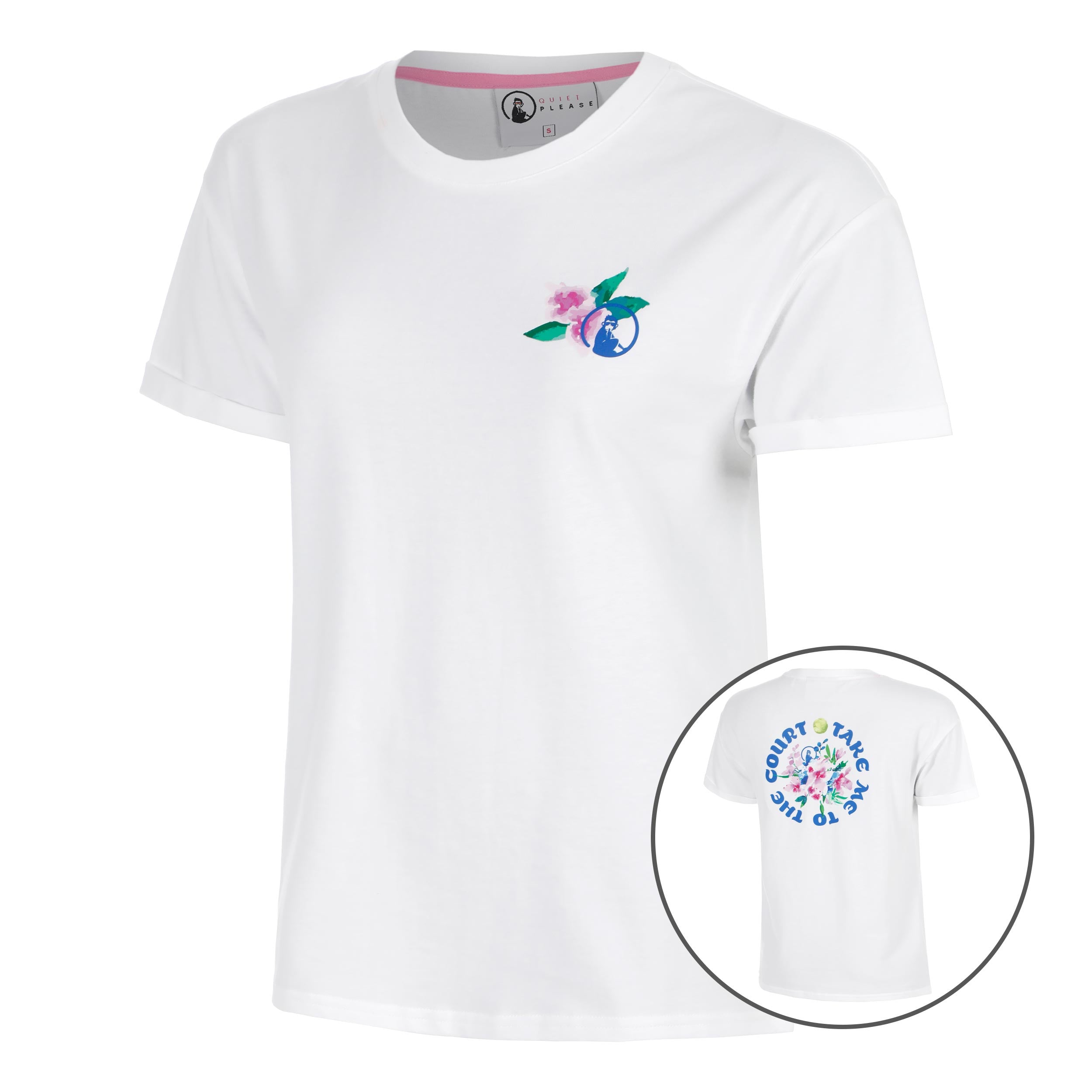 Quiet Please Crush TMTTC T-Shirt Women-white, blue