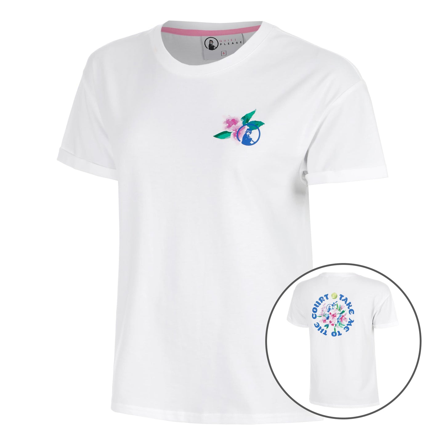 Quiet Please Crush TMTTC T-Shirt Women-white, blue