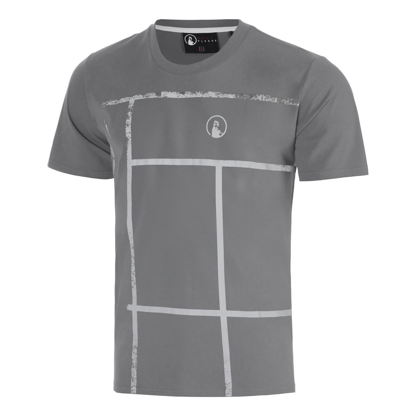 Quiet Please Crush Court T-Shirt Men-dark grey, lightgrey