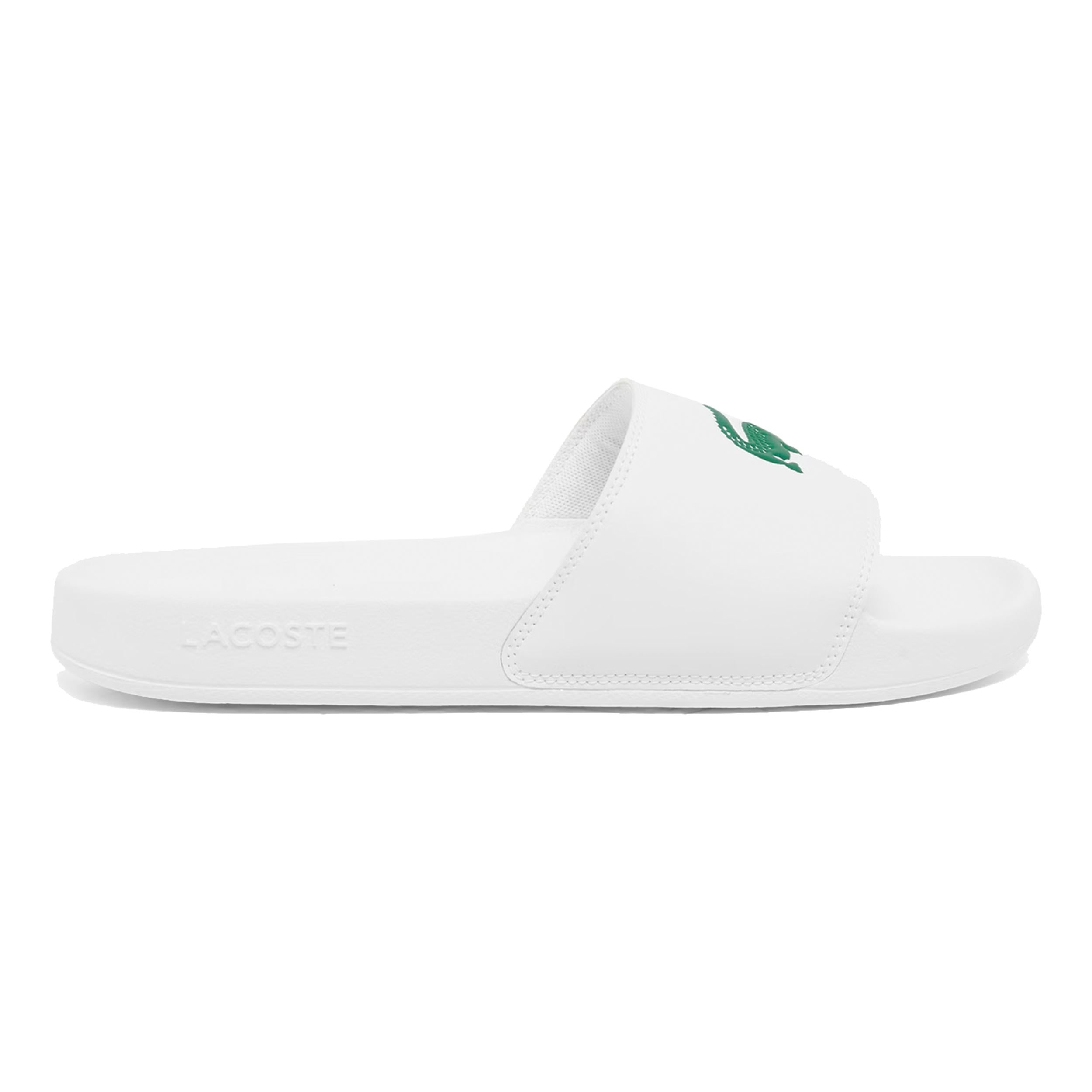 Lacoste Serve Slide Badelatschen - weiß, grün