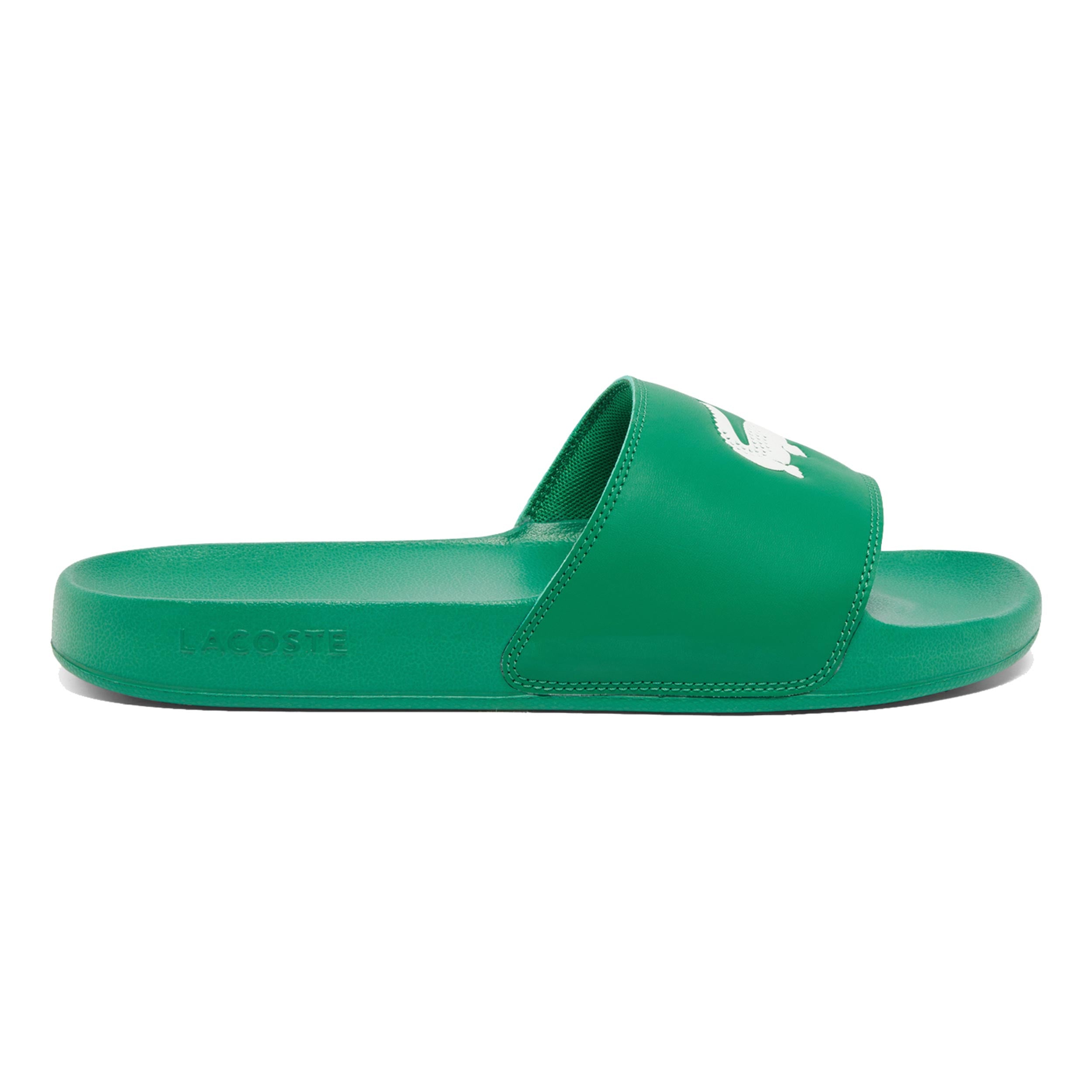 Lacoste Serve Slide Badelatschen - grün, weiß