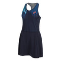 AOP Kleid Damen - dunkelblau, weiß
