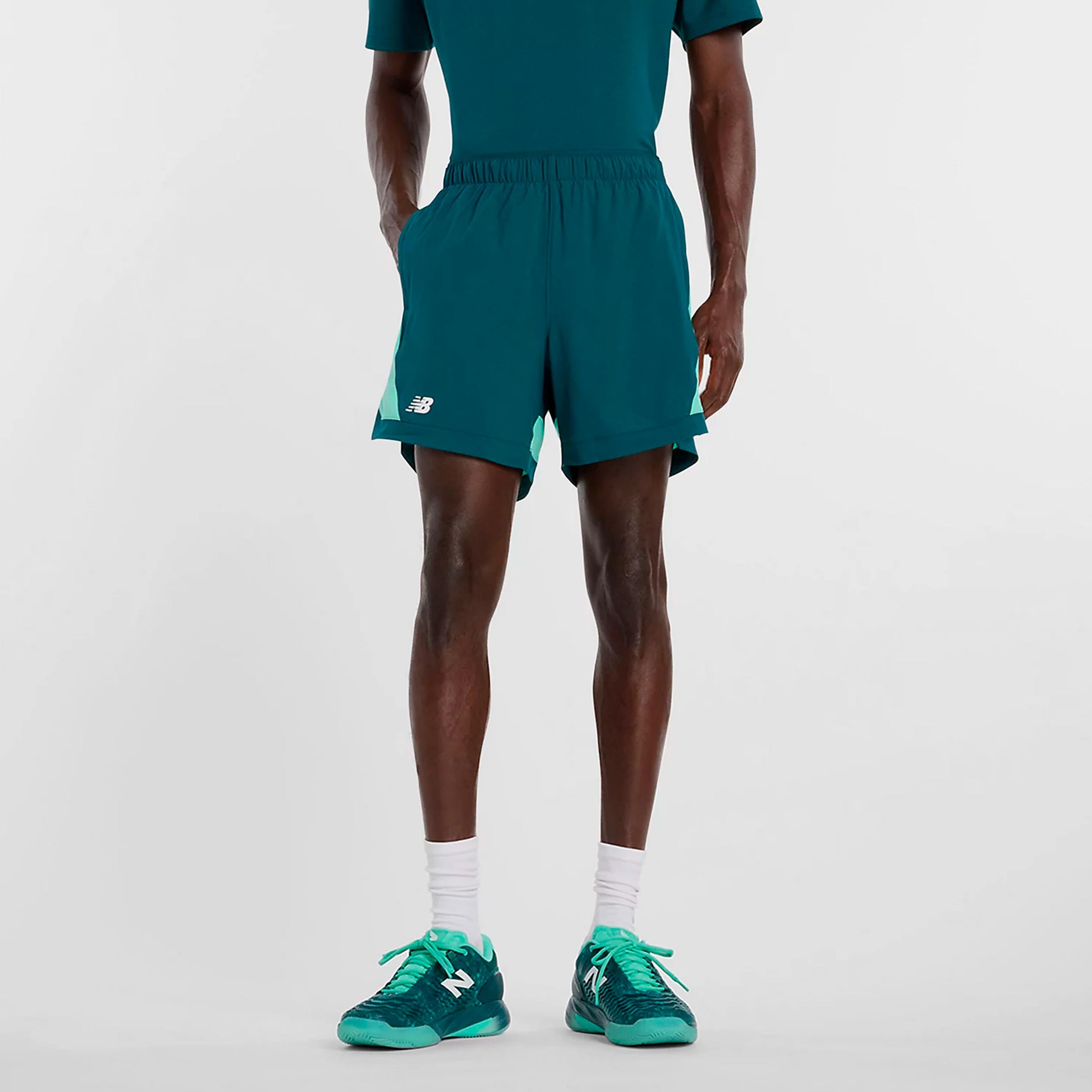 New Balance Tournament Novelty Shorts Men-petrol, white