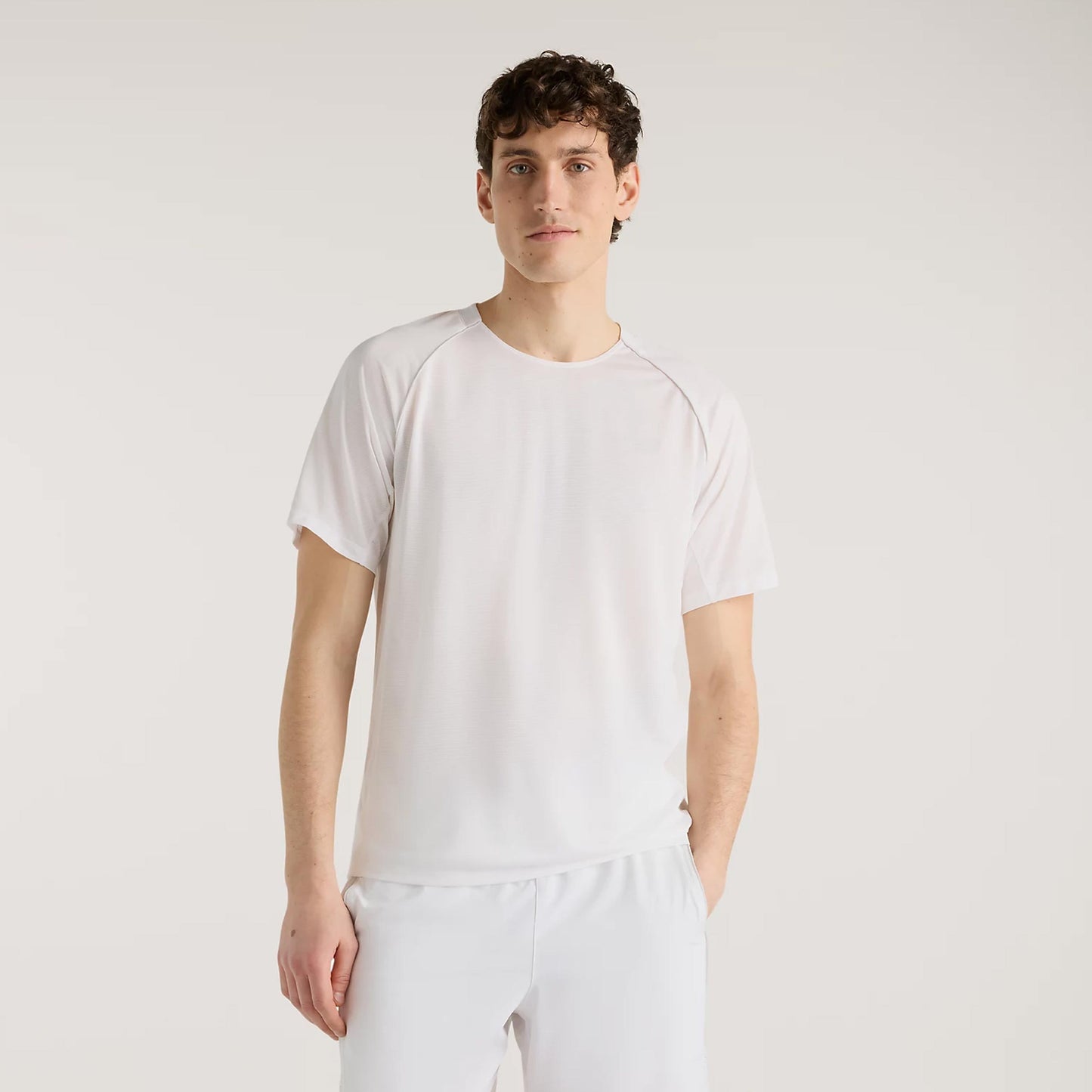 New Balance Tournament T-Shirt Herren-weiß, grau