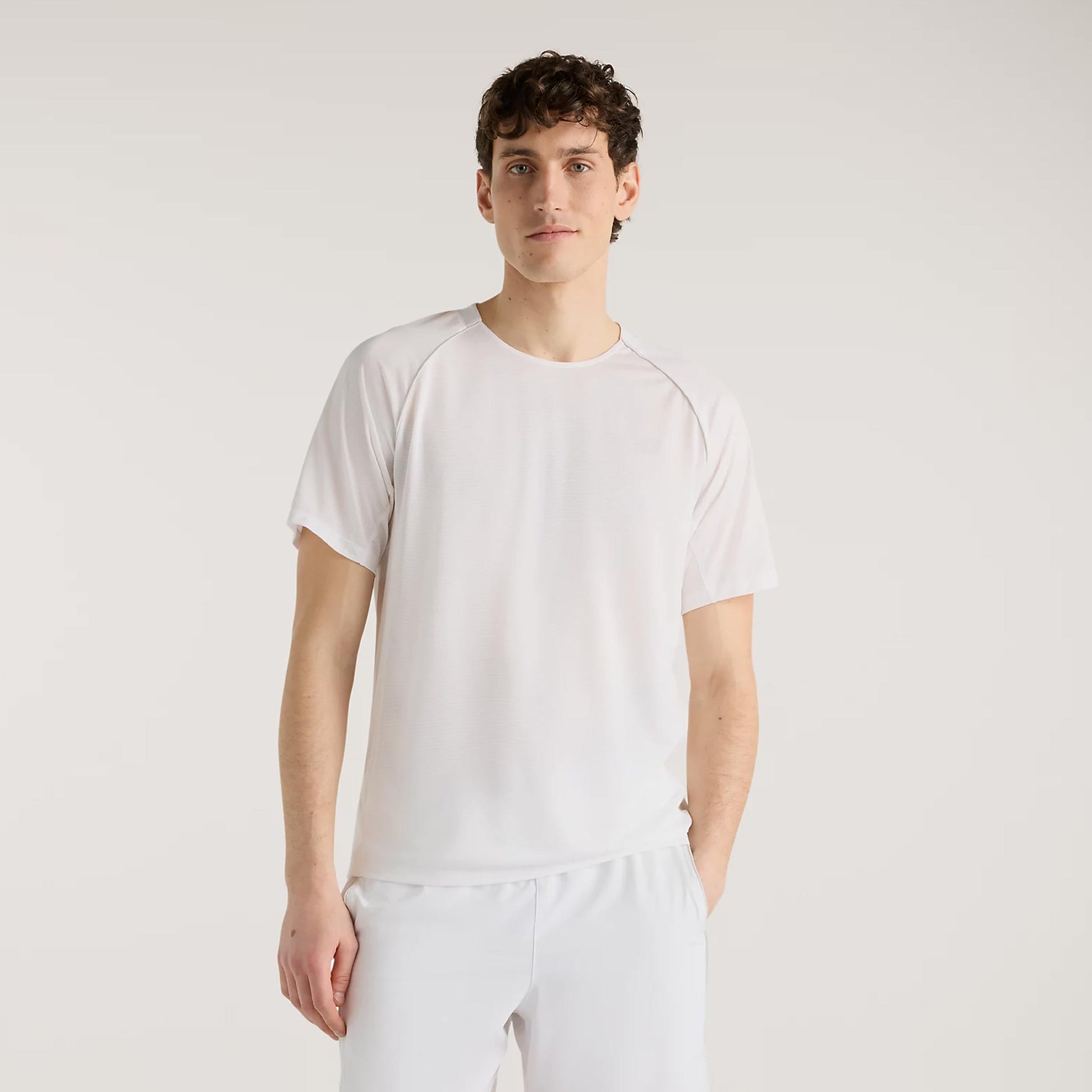 New Balance Tournament T-Shirt Herren-weiß, grau