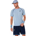 Match   T-Shirt Men-blue grey