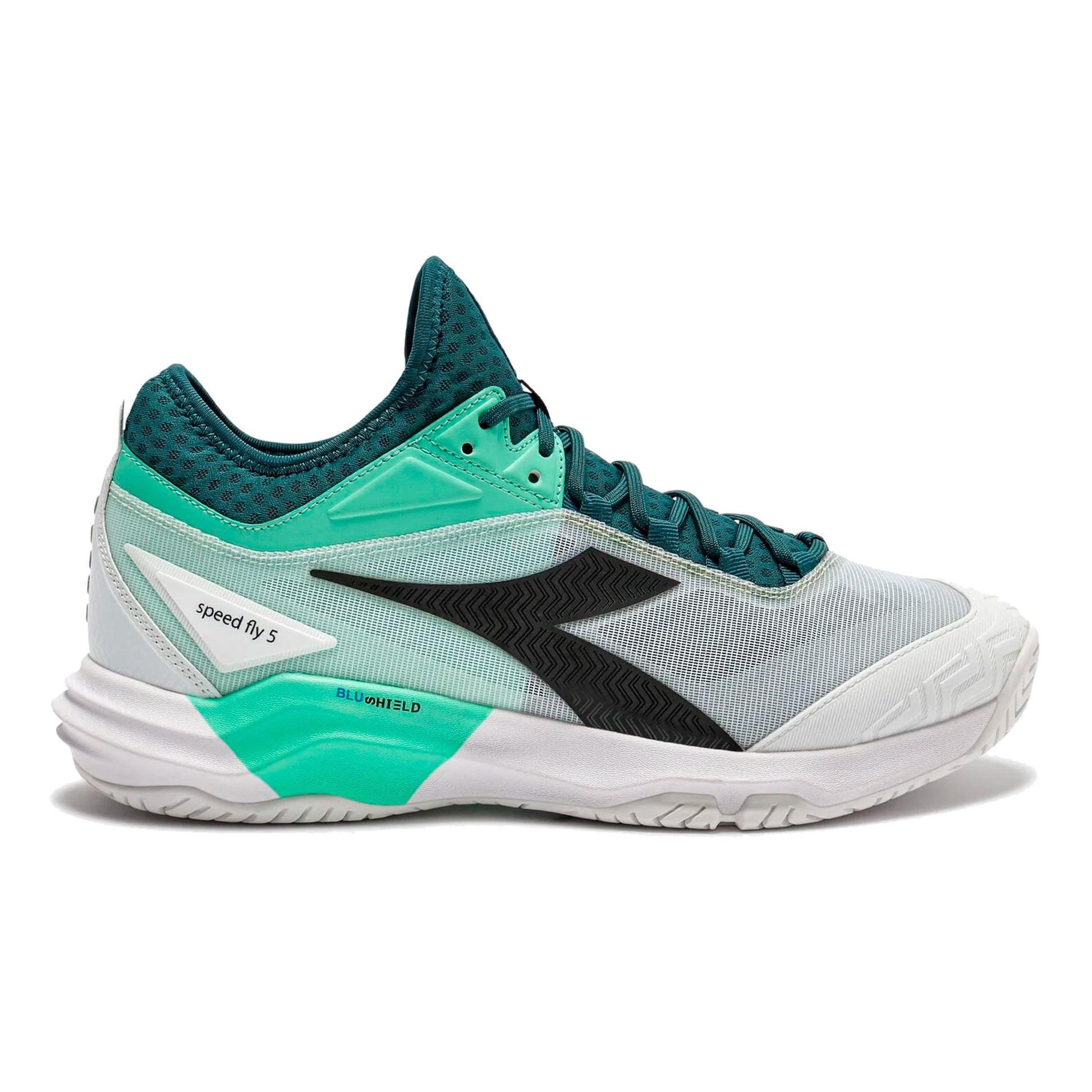 Diadora Speed Blushield Fly 5 All court shoe Men-petrol, black