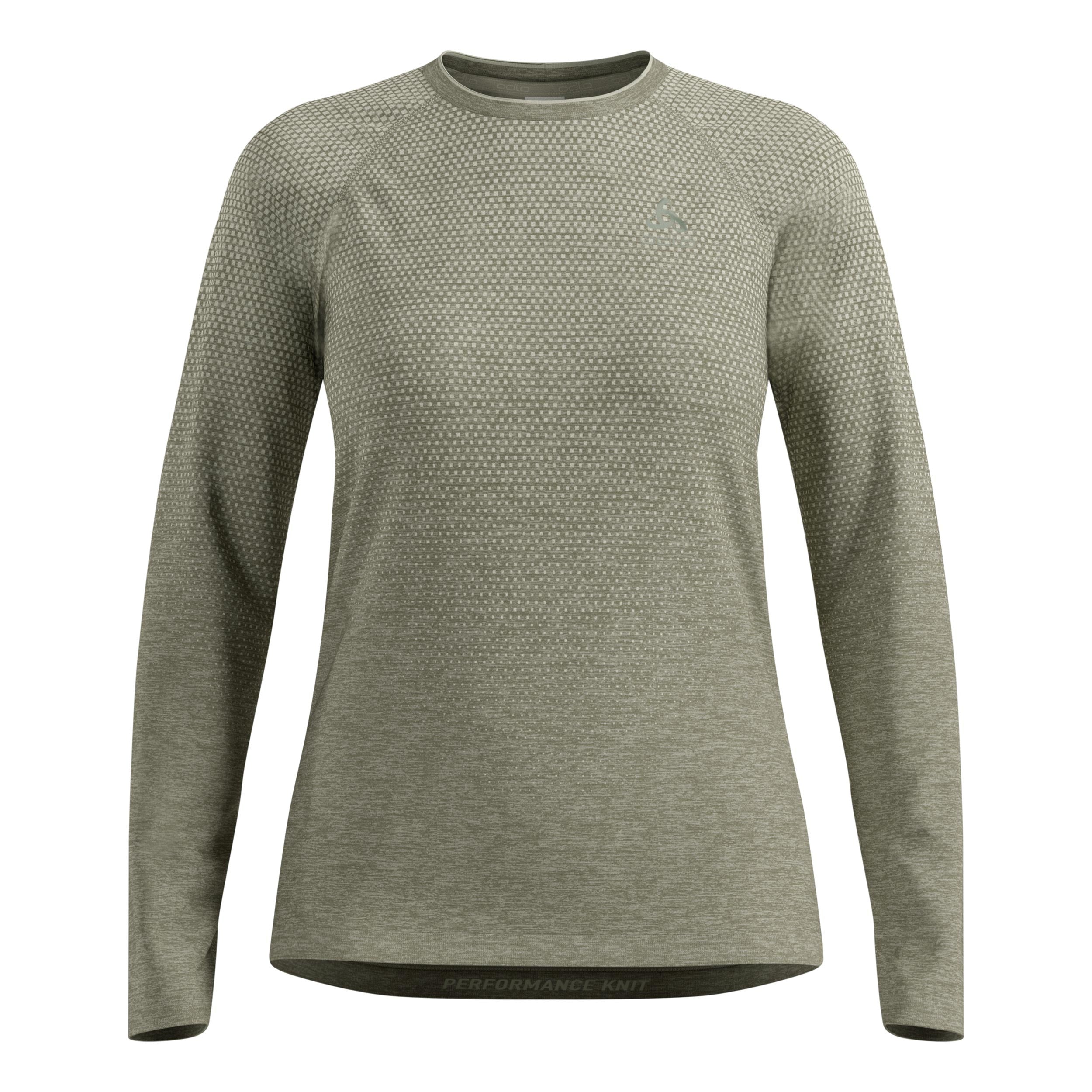 Odlo Essential Seamless Laufshirt Damen-oliv