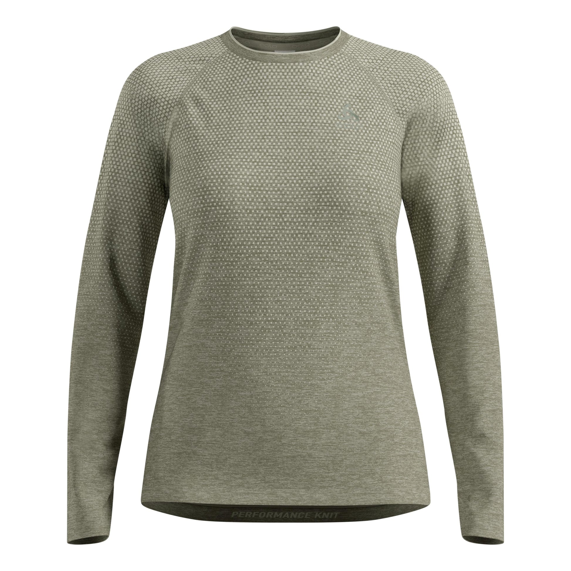 Odlo Essential Seamless Laufshirt Damen-oliv