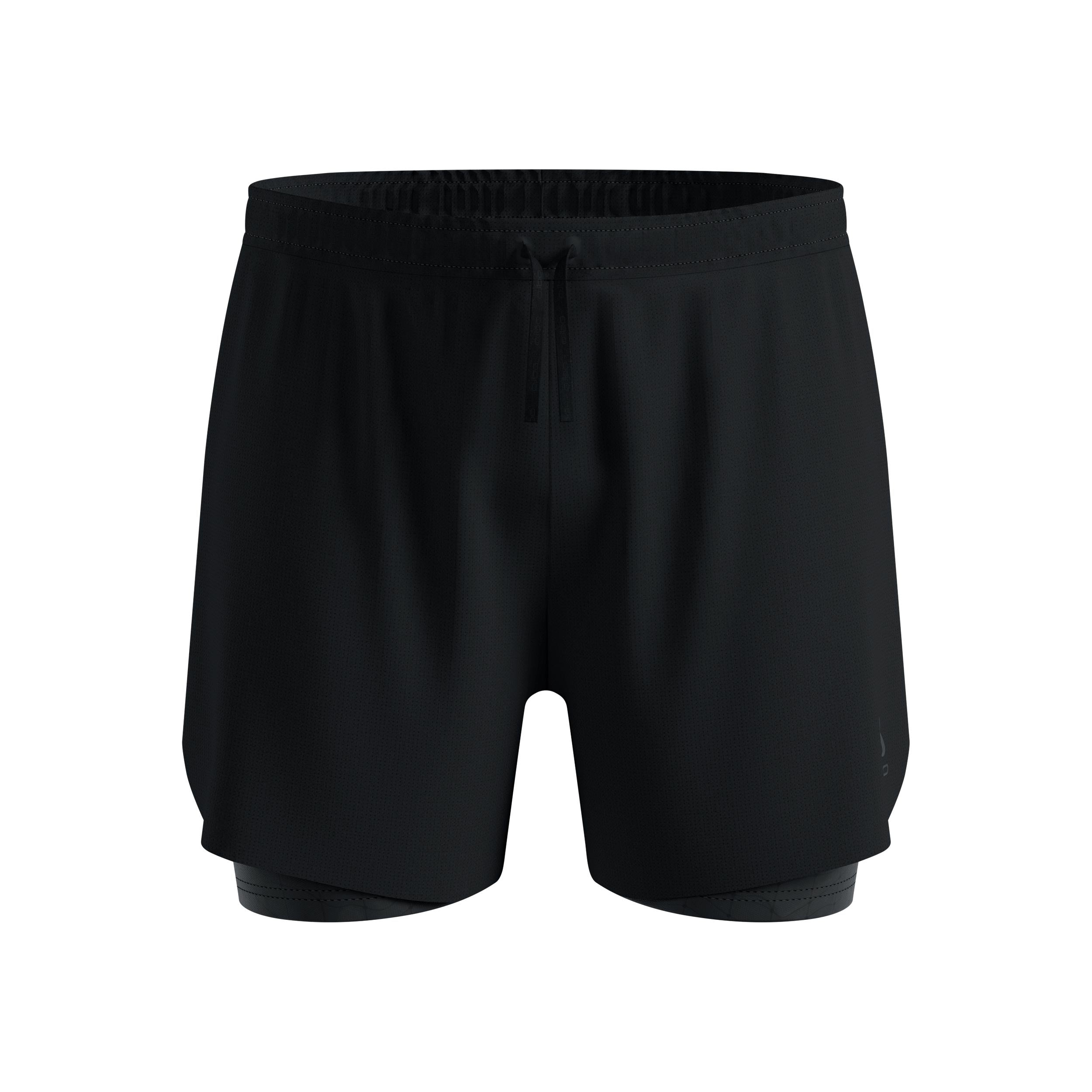 Odlo Zeroweight Print 5in 2in1 Laufshorts Herren-schwarz
