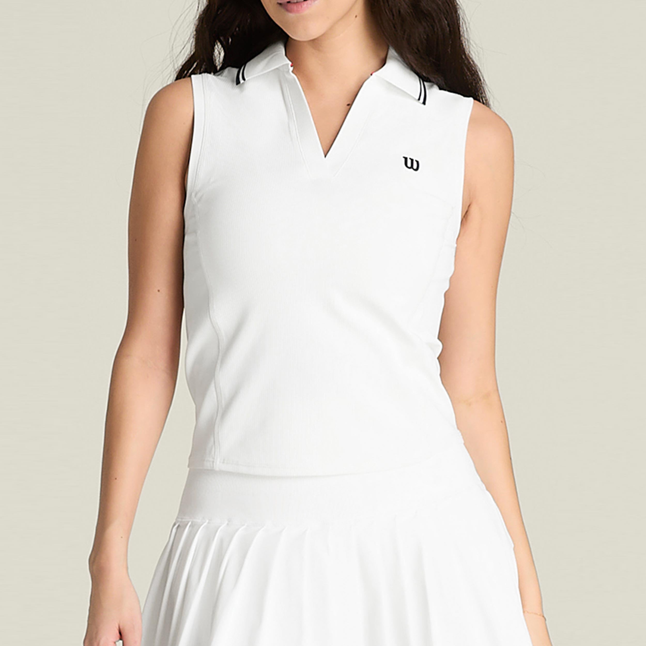 Wilson Rib Polo Damen-weiß