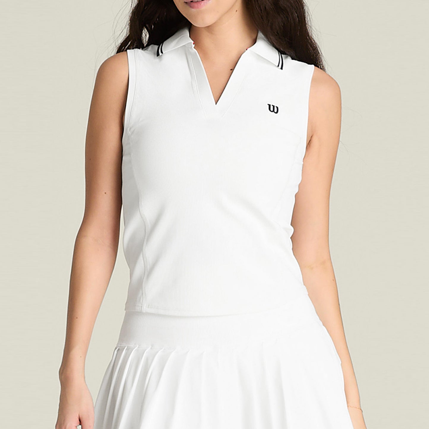 Wilson Rib Polo Women-white