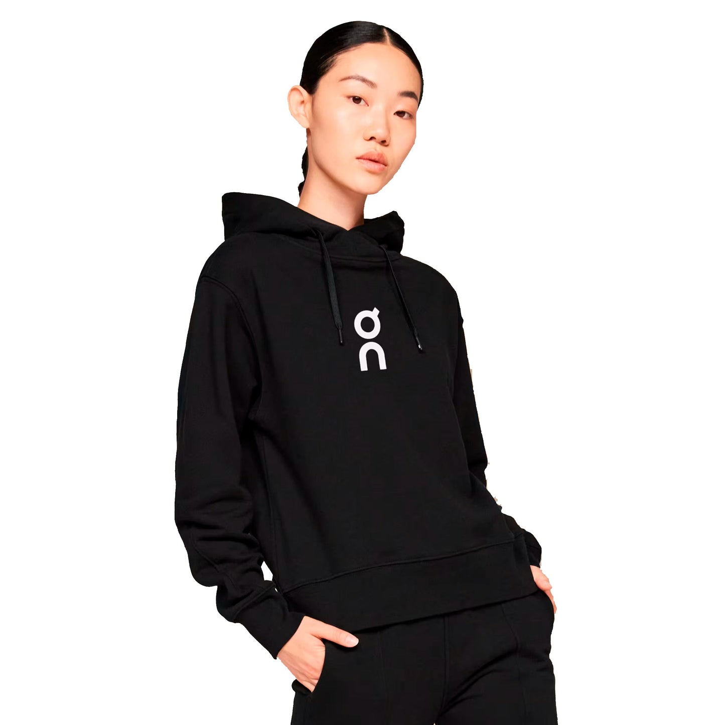 On Club Hoody Women - black, white