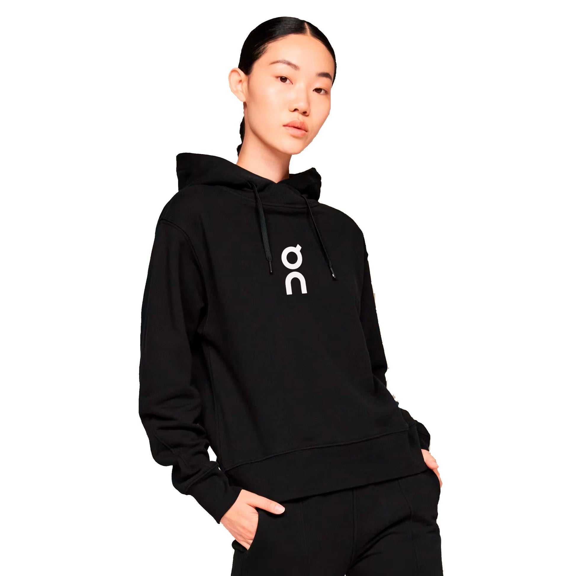On Club Hoody Women - black, white