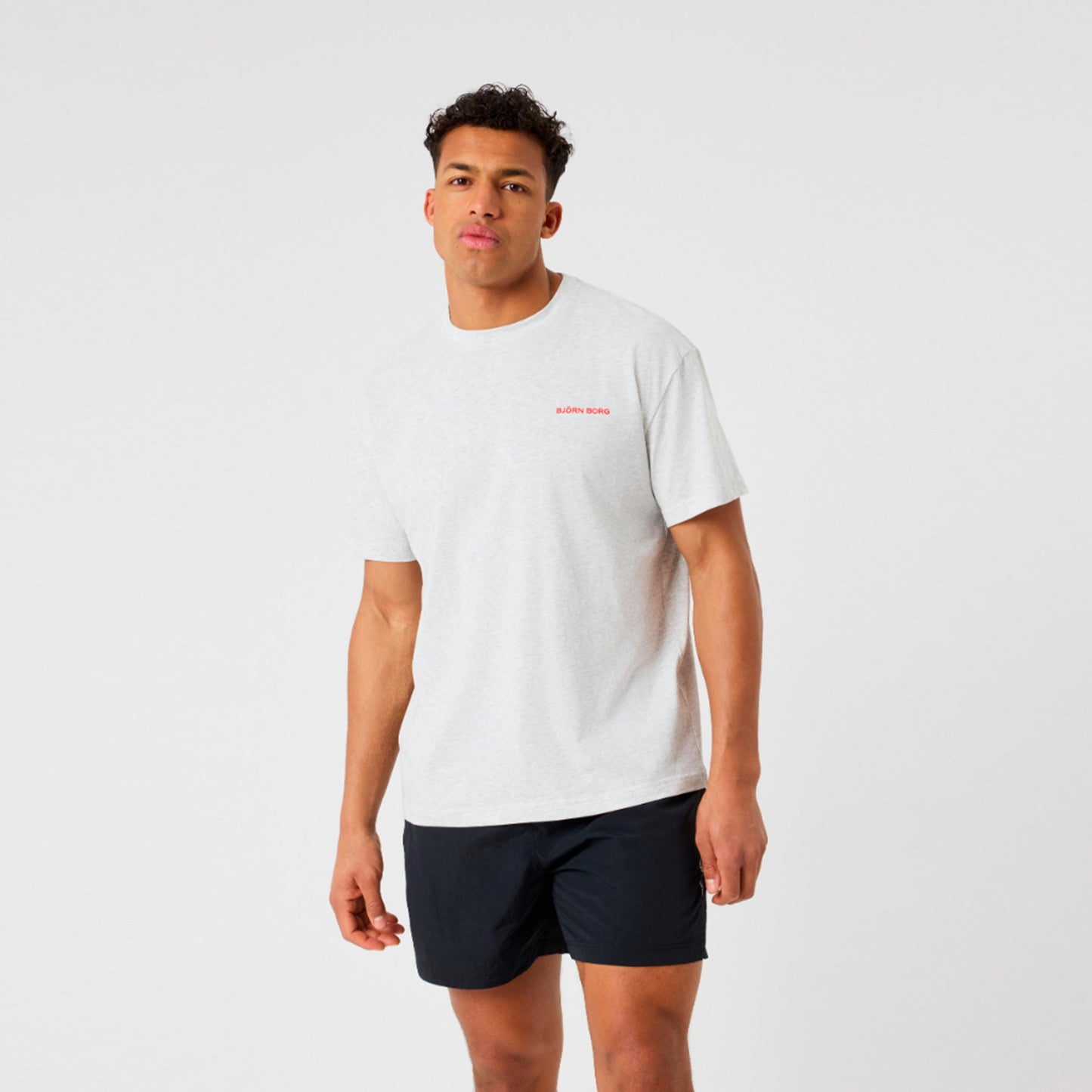 Björn Borg Borg Gym Oversized T-Shirt Herren - hellgrau