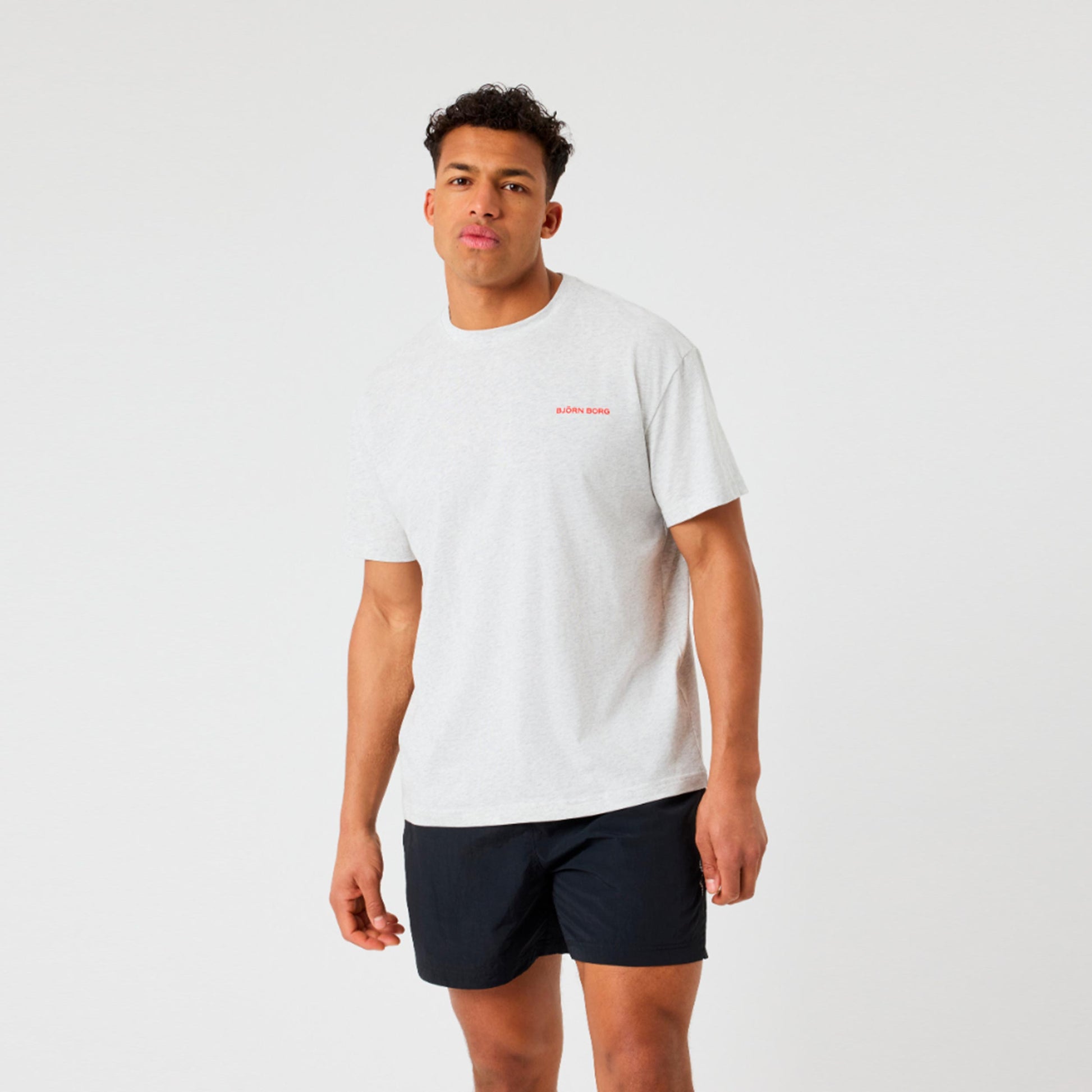Björn Borg Borg Gym Oversized T-Shirt Herren - hellgrau