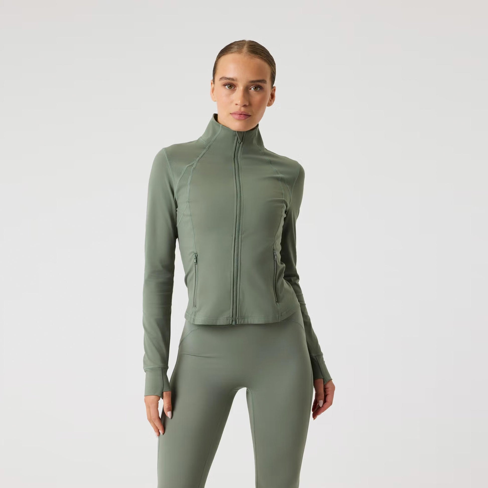 Björn Borg Borg Soft Zip Midlayer Long sleeve Women - sage