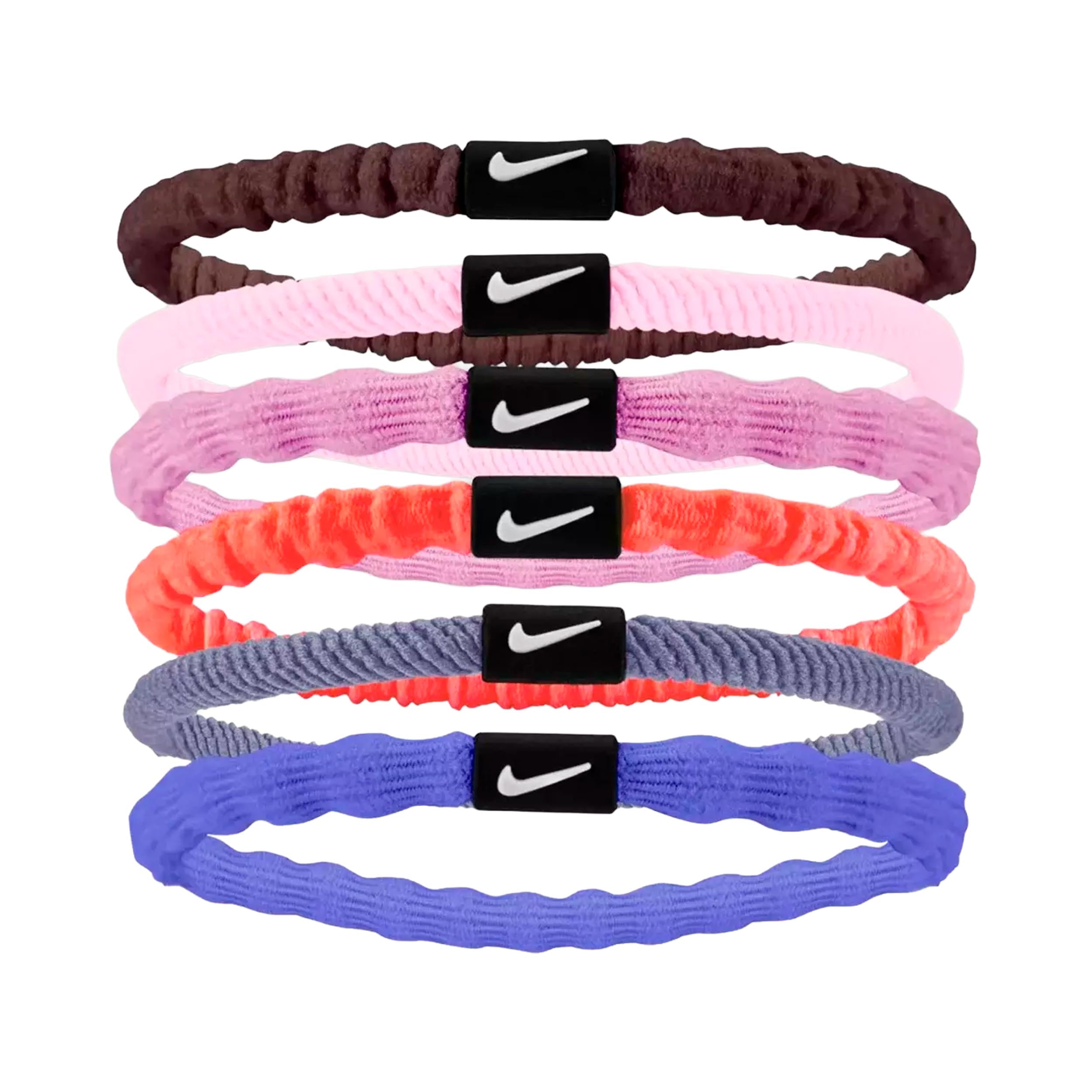 Nike Flex Hair Tie Hair band 6 Pack Unisex - pink, white