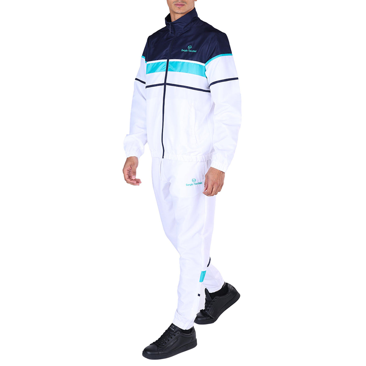Sergio Tacchini Scorpione Tracksuit Men - white, dark blue