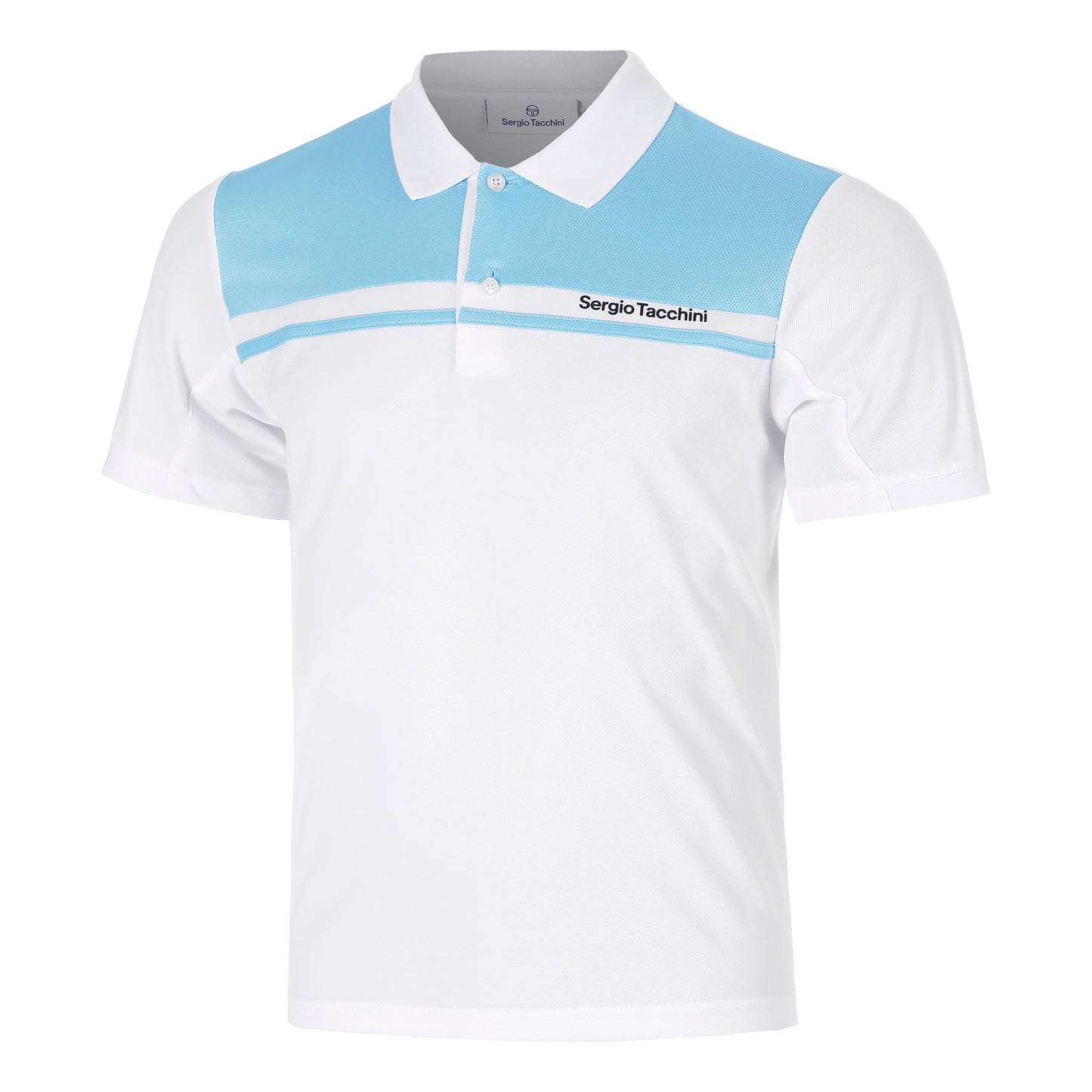 Sergio Tacchini Riflesso Polo Men - white, light blue