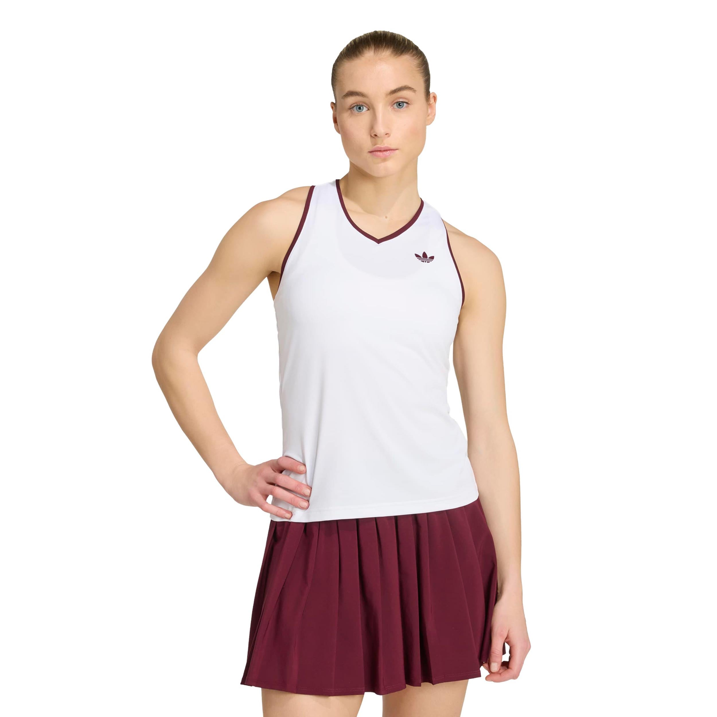 adidas Classics Tank Top Women - white, wine red