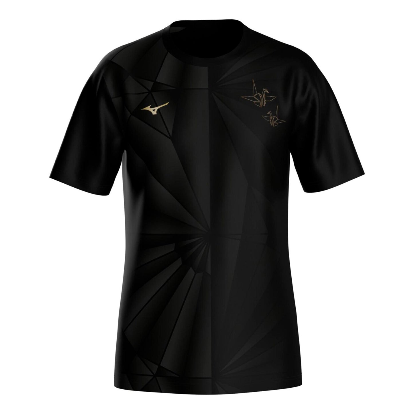 Mizuno Active DryAeroFlow Graphic  Running shirt Men - black, gold