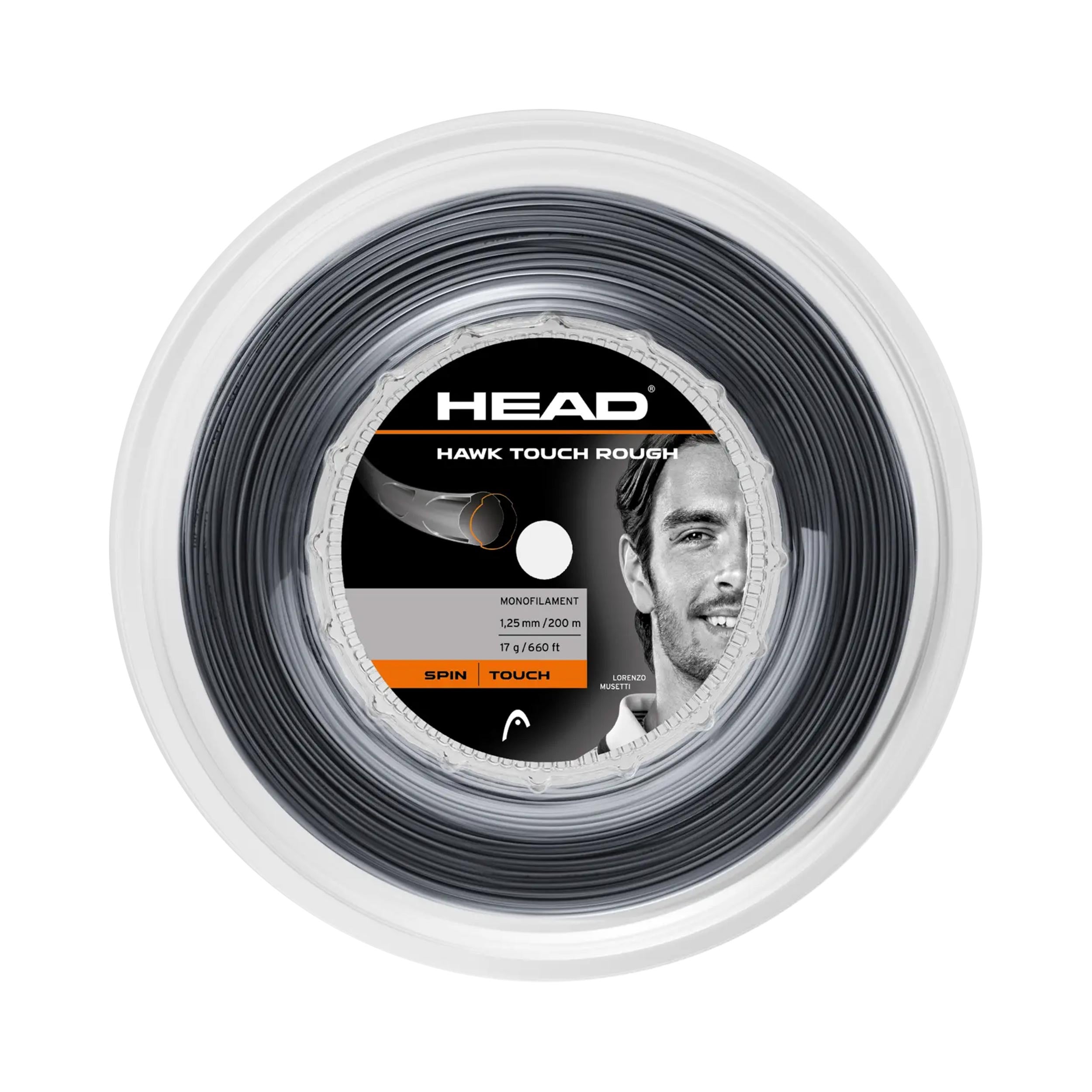 HEAD Hawk Touch Rough String reel 200m - black